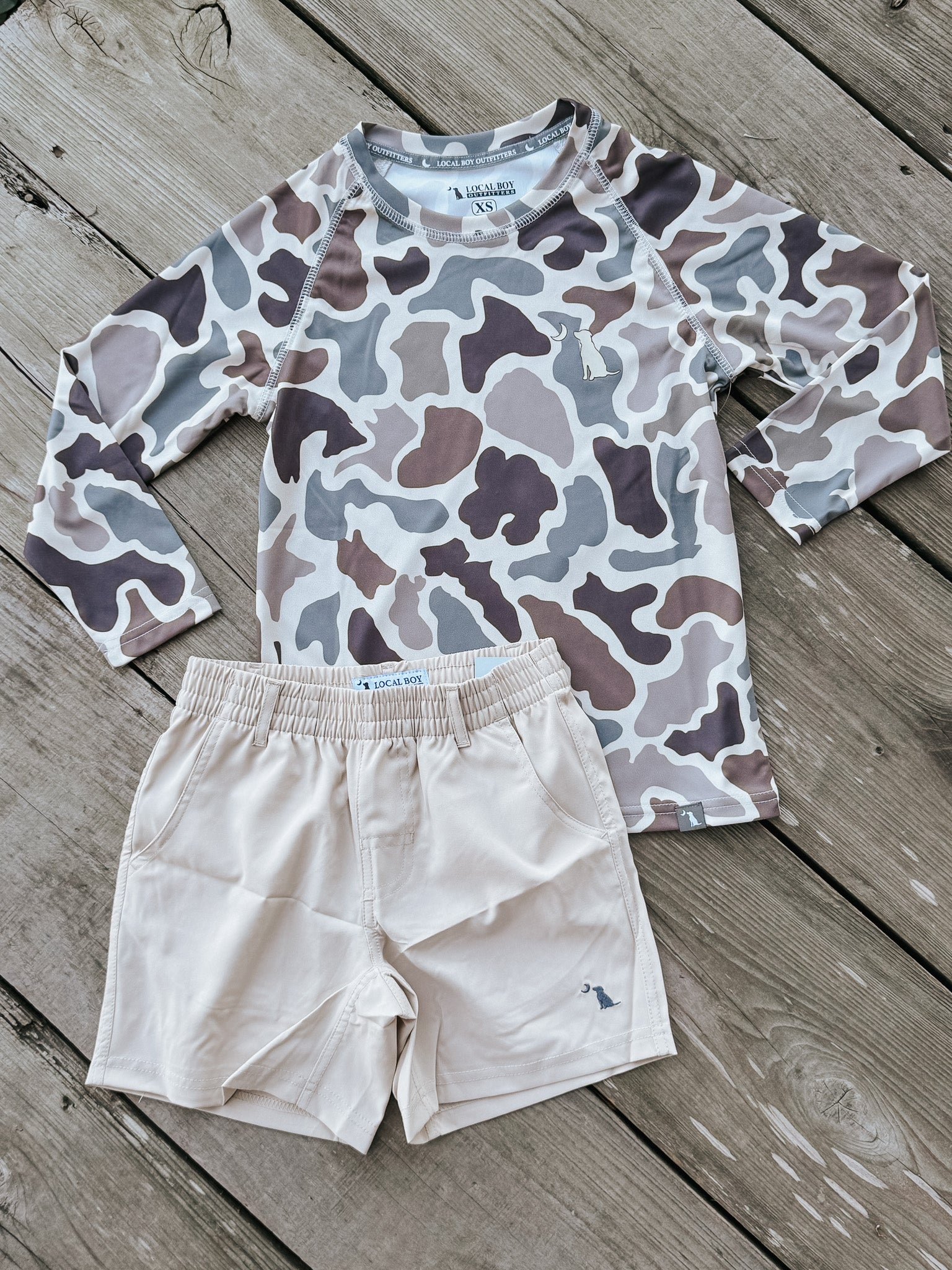 Youth Local Boy Outfitters Volley Shorts in Khaki