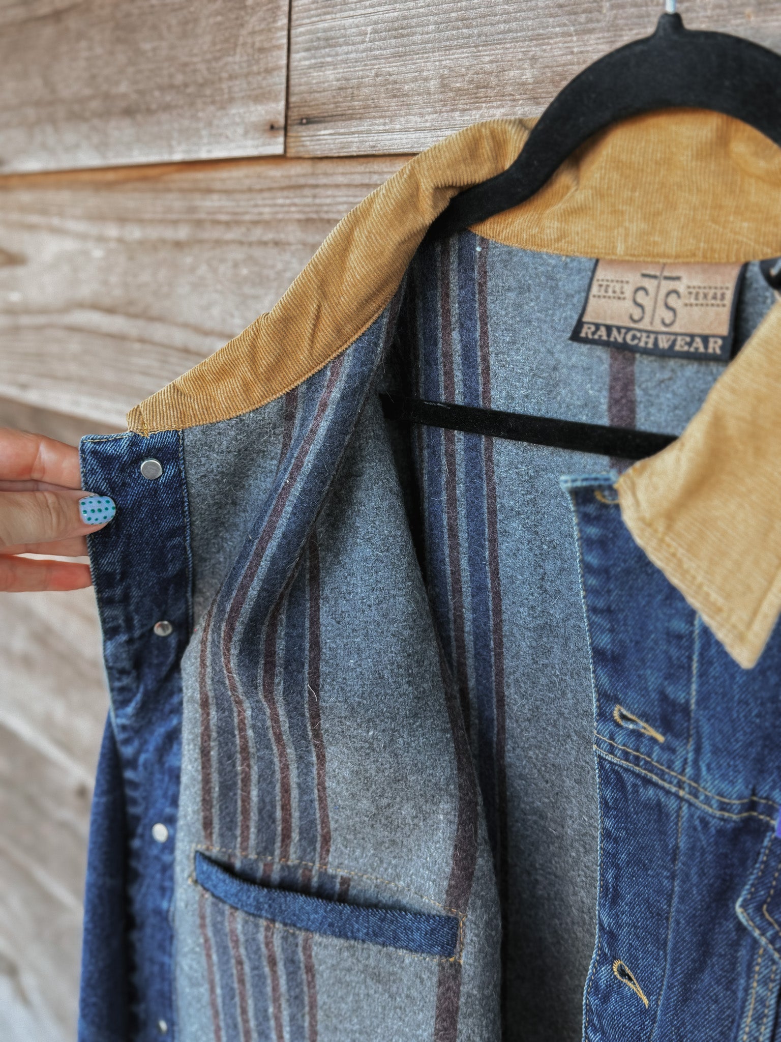 STS Ranchwear Price Wool Lined Denim Jacket