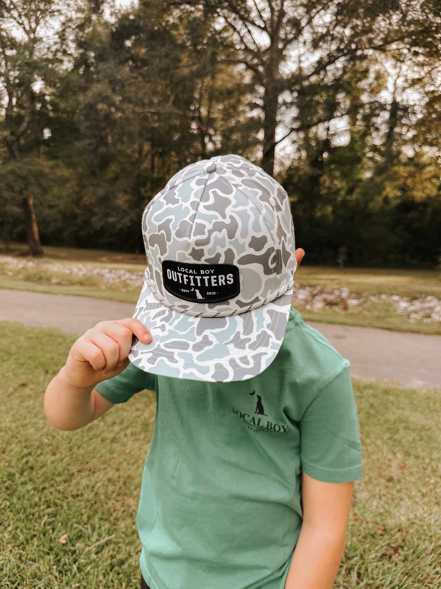 Youth Local Boy Woven Patch High Crown Rope Hat