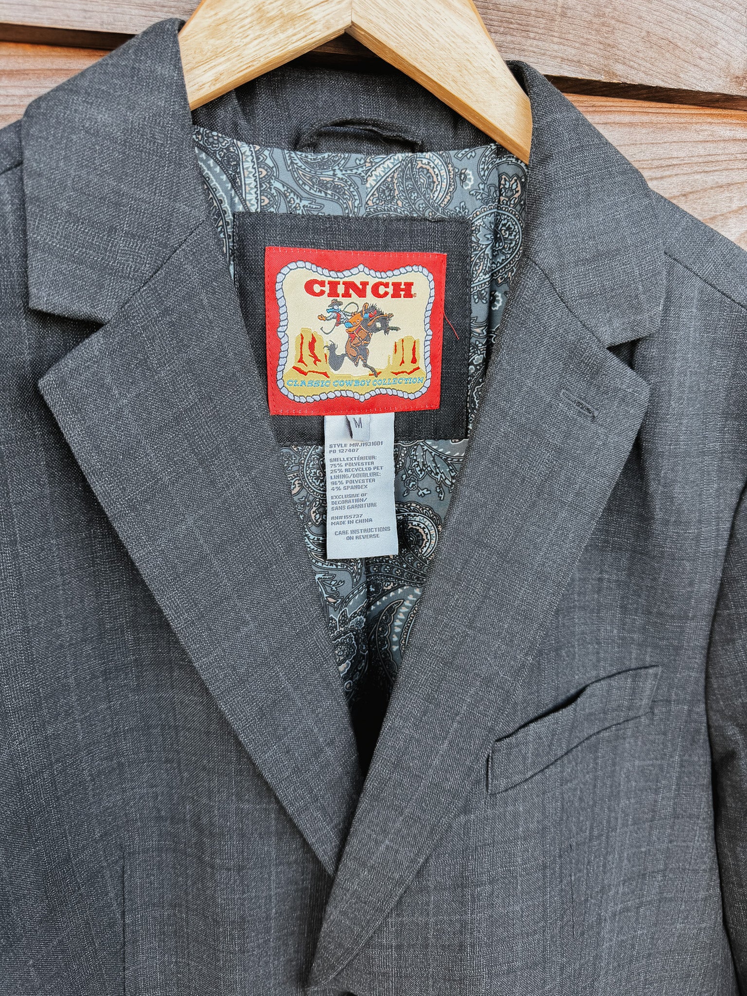 Cinch Sport Coat in Charcoal