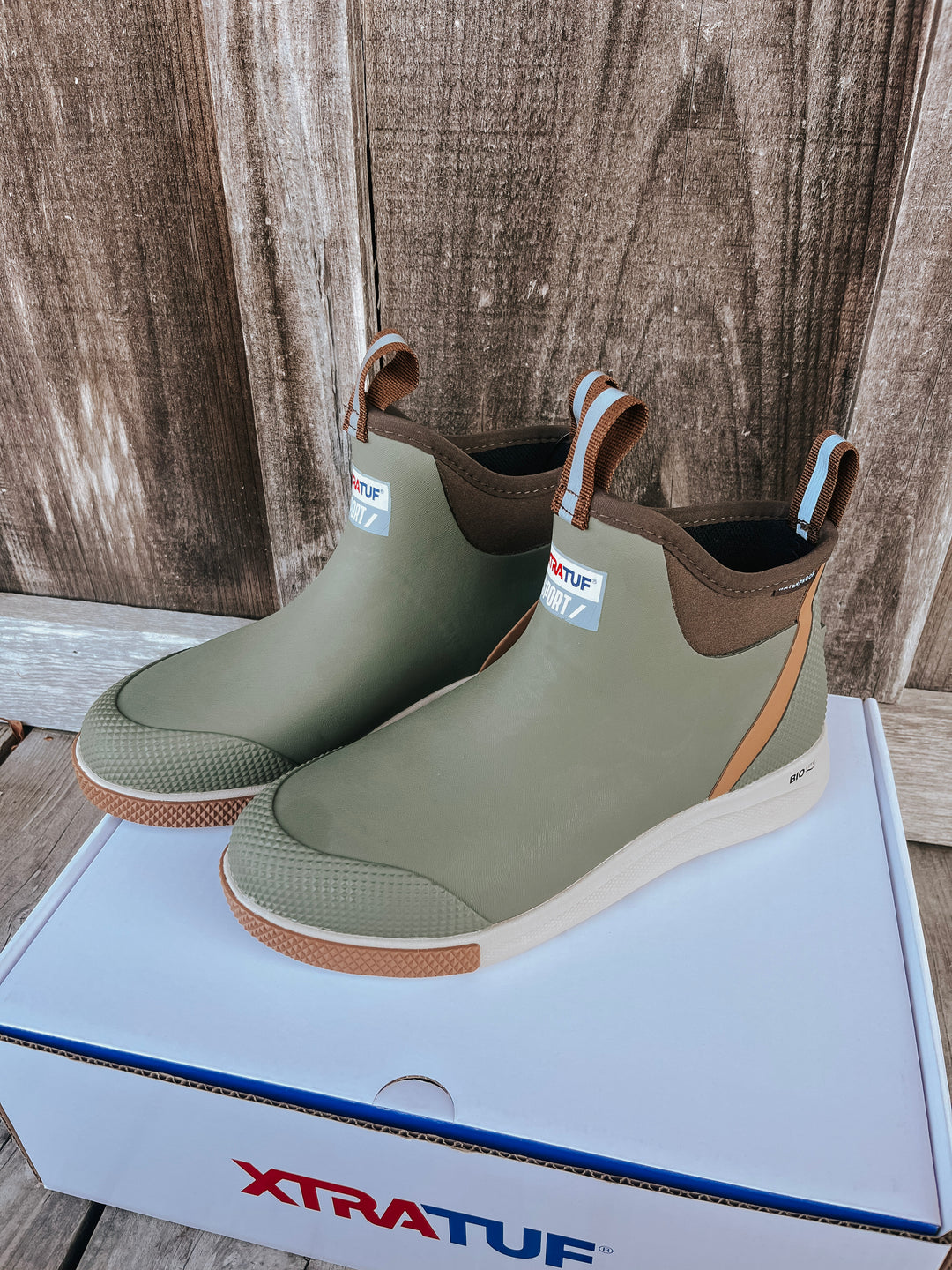 Men's Xtratuf 6in Ankle Deck Boot Sport - Olive – Boot Country
