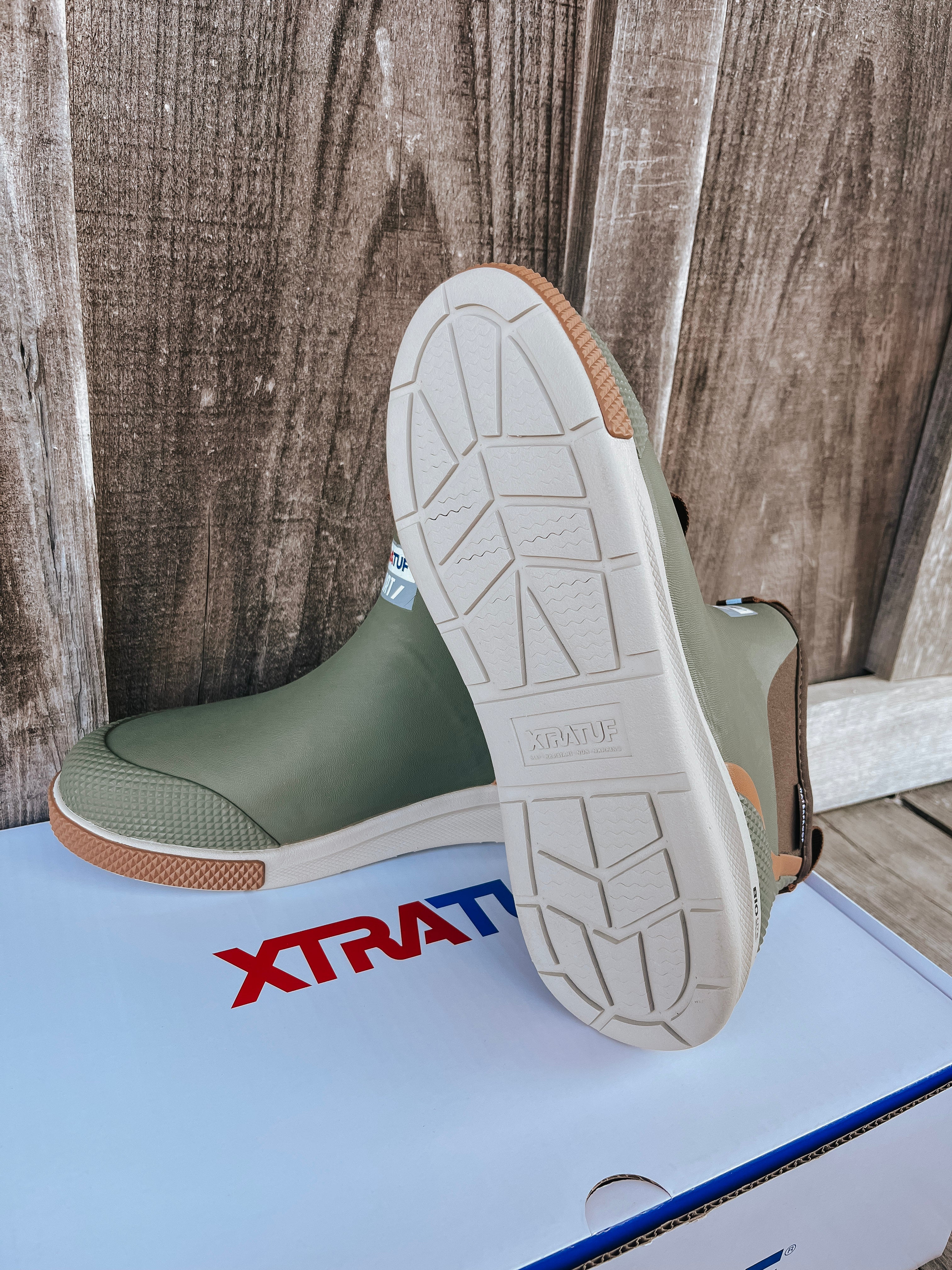 Men's Xtratuf 6in Ankle Deck Boot Sport - Olive