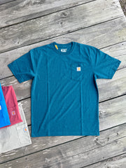 Carhartt Loose Fit Heavyweight Pocket T-Shirt in Greenstone Heather