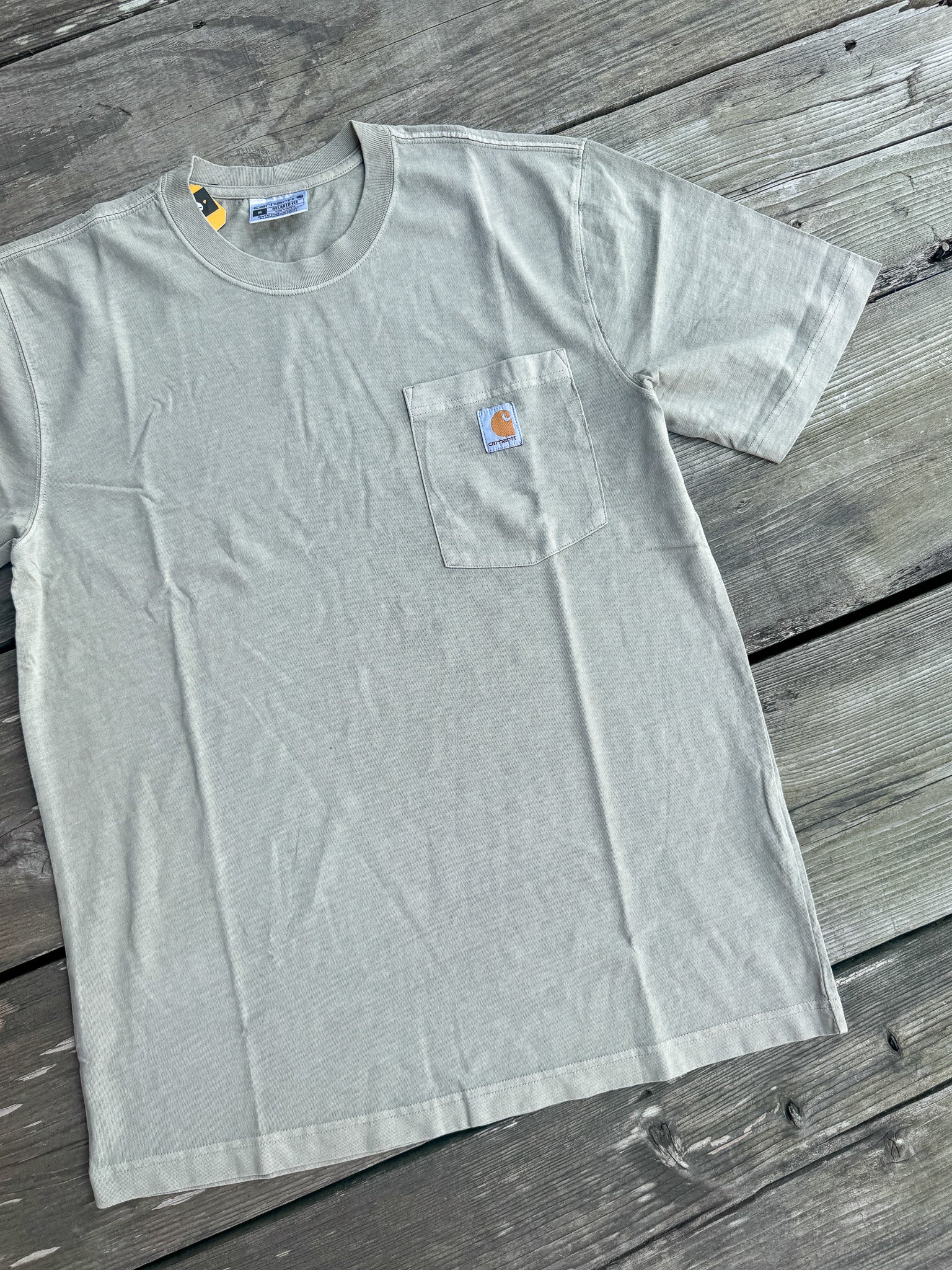 Carhartt Re-Engineered Relaxed Fit Lightweight Garment Dyed T-Shirt in Greige