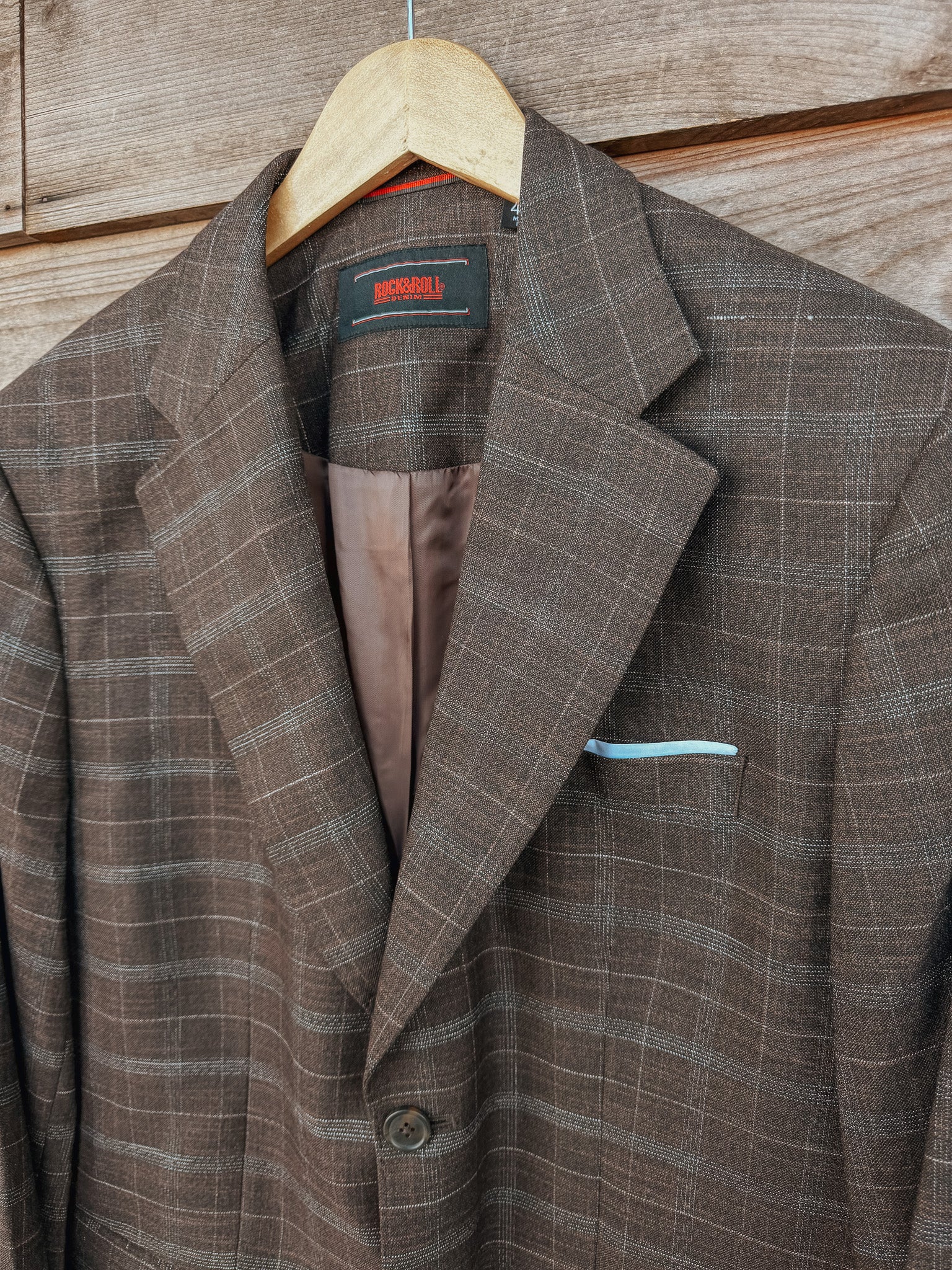 Rock & Roll Brown Plaid Sport Coat