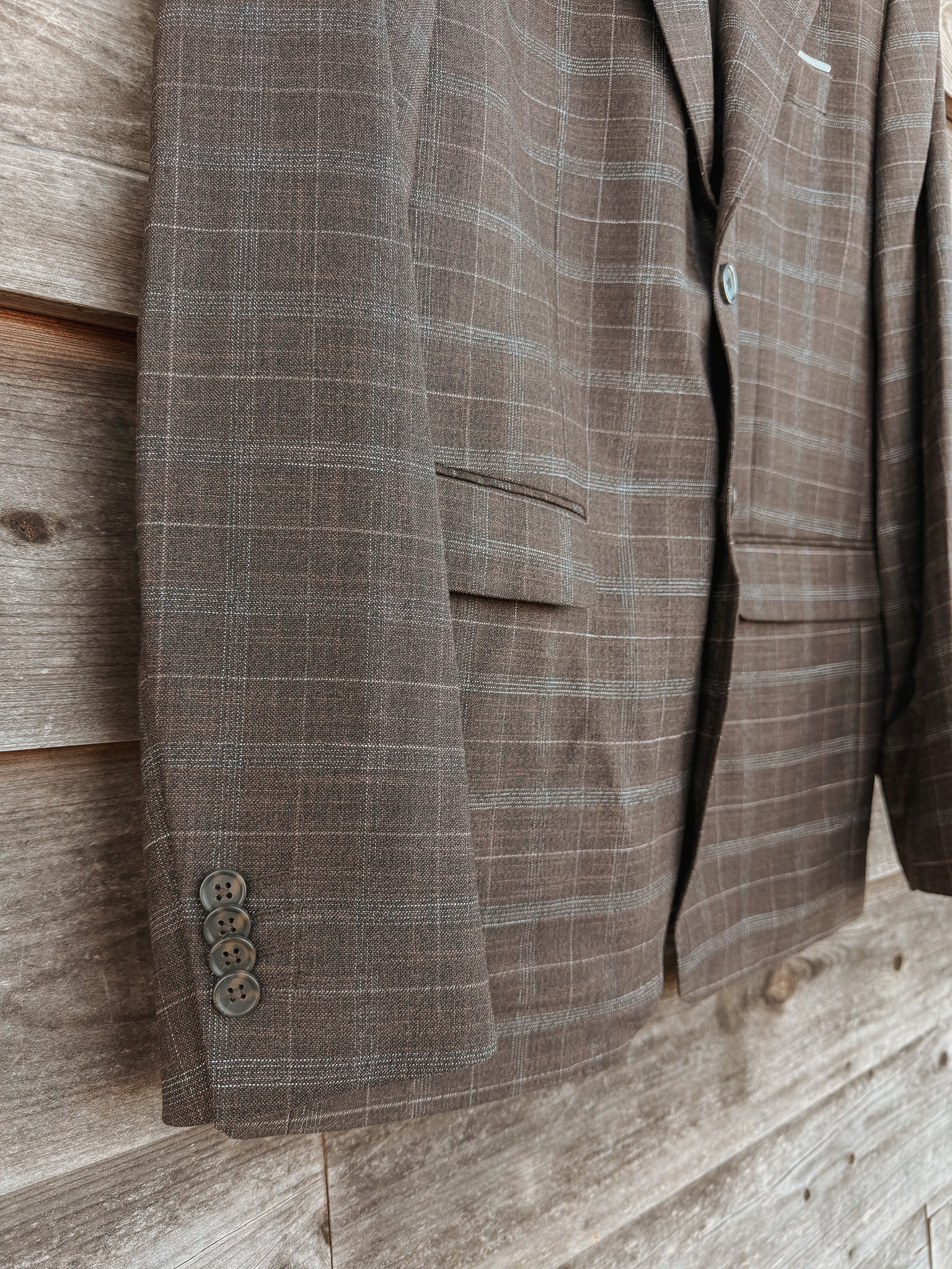 Rock & Roll Brown Plaid Sport Coat