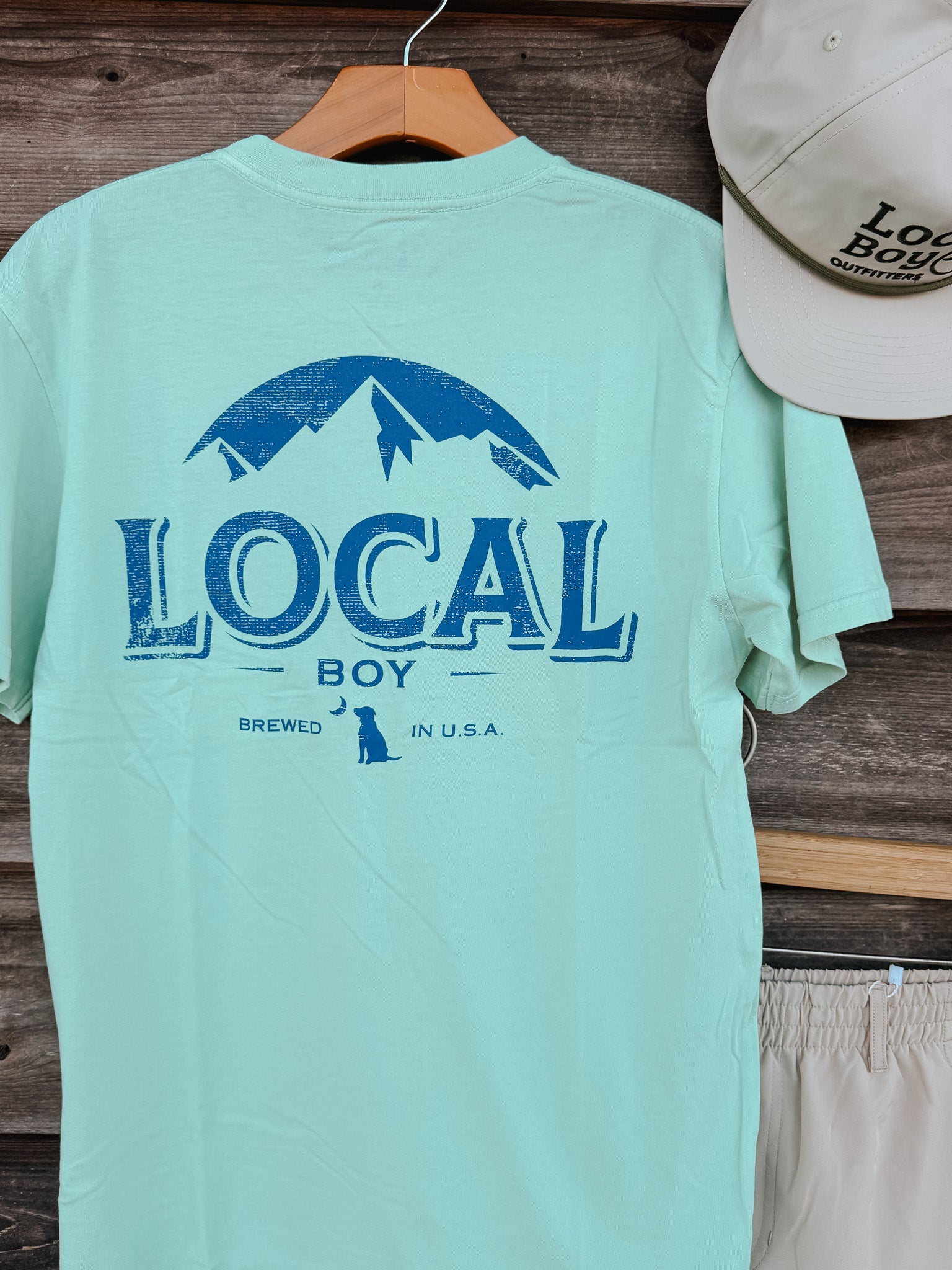 Local Boy Distressed Latte T-Shirt