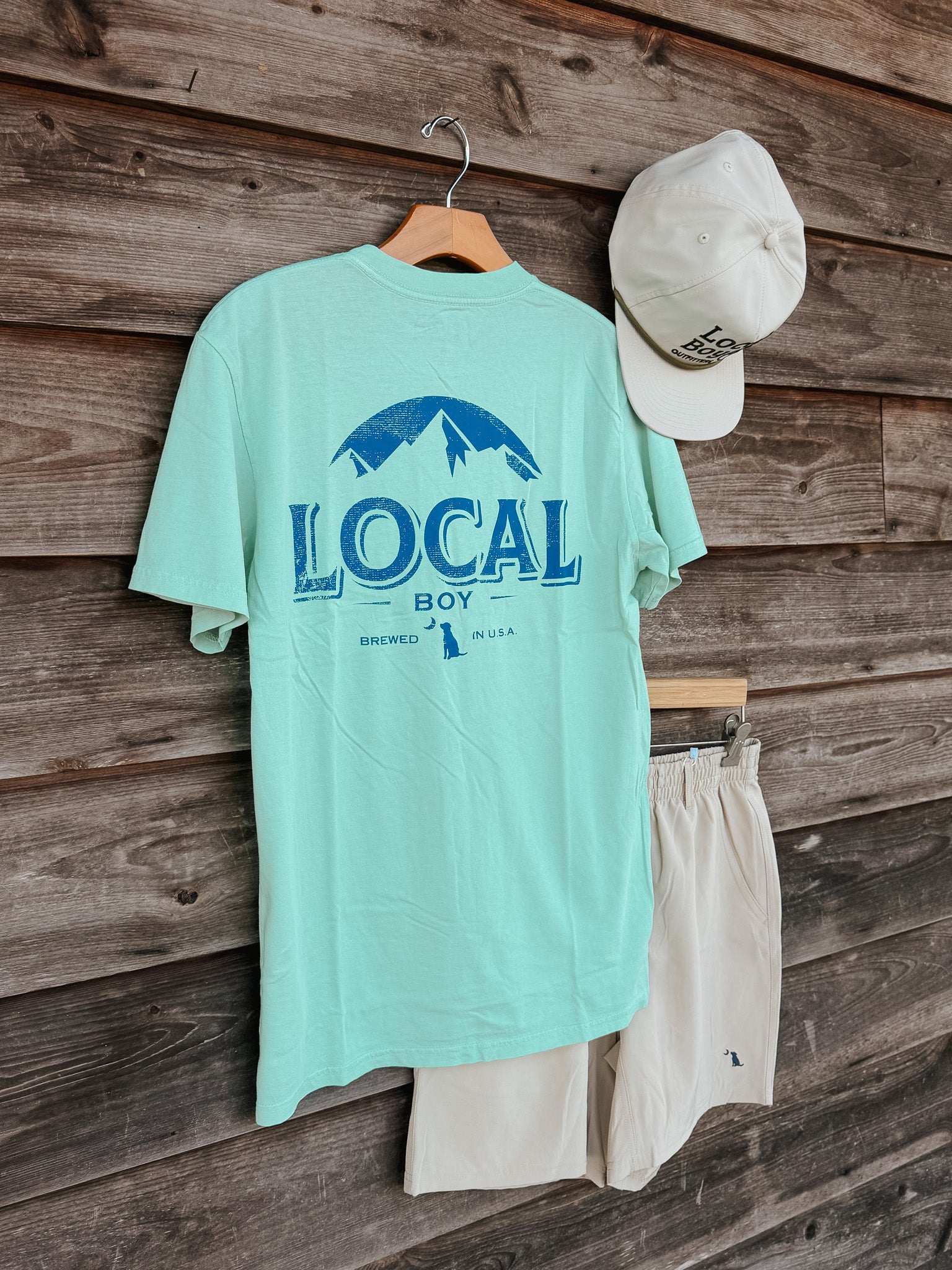 Local Boy Distressed Latte T-Shirt