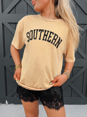 Southern Mineral Wash Tee in Gold