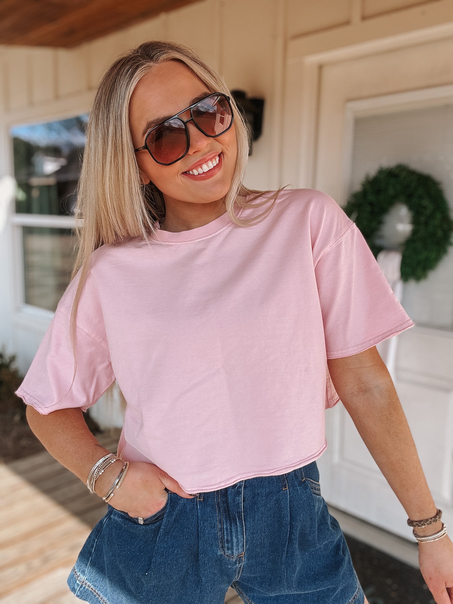 Path To Happiness Soft Pink Tee