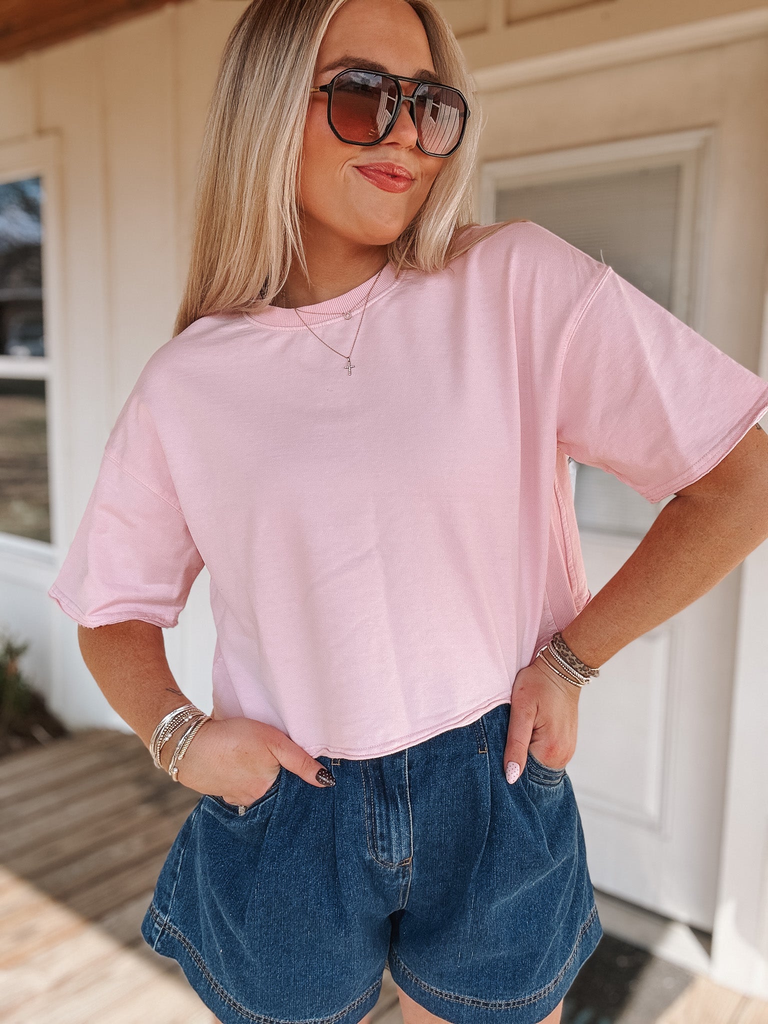 Path To Happiness Soft Pink Tee