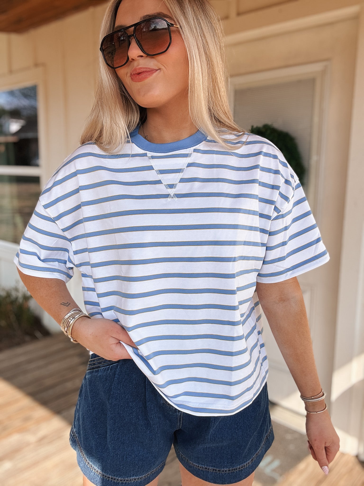 Weekends in the Sun Stripe Top