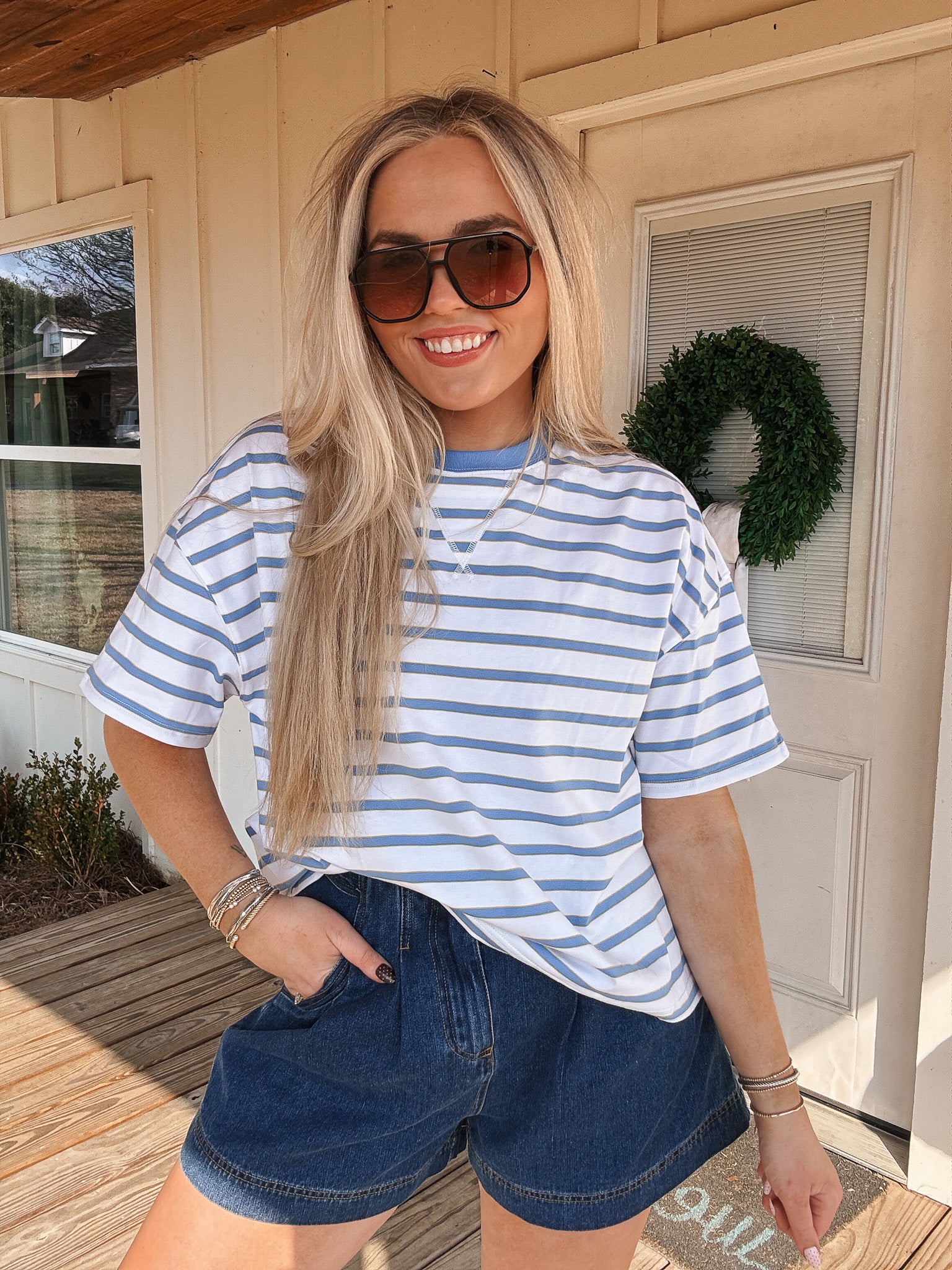 Weekends in the Sun Stripe Top