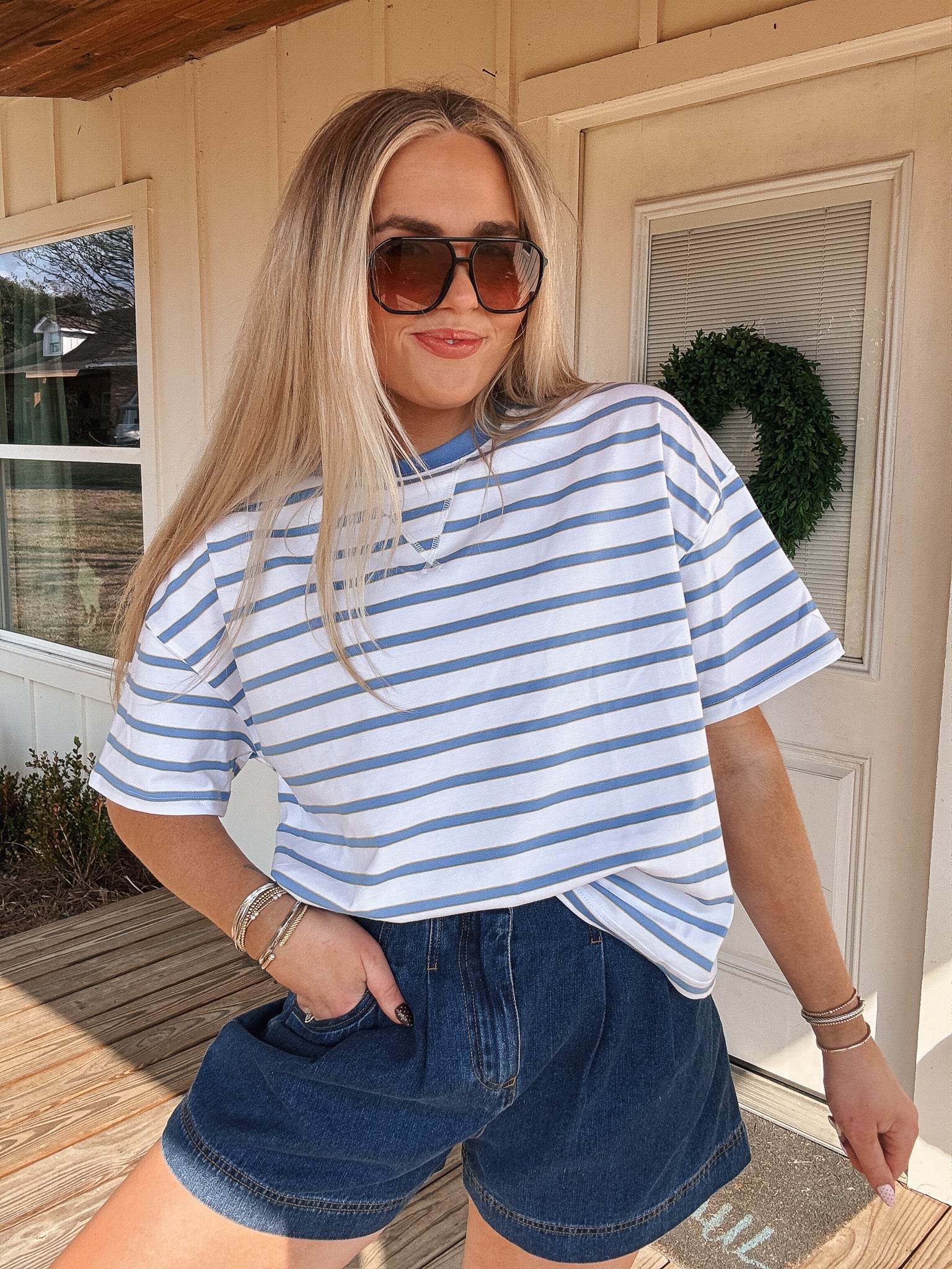 Weekends in the Sun Stripe Top