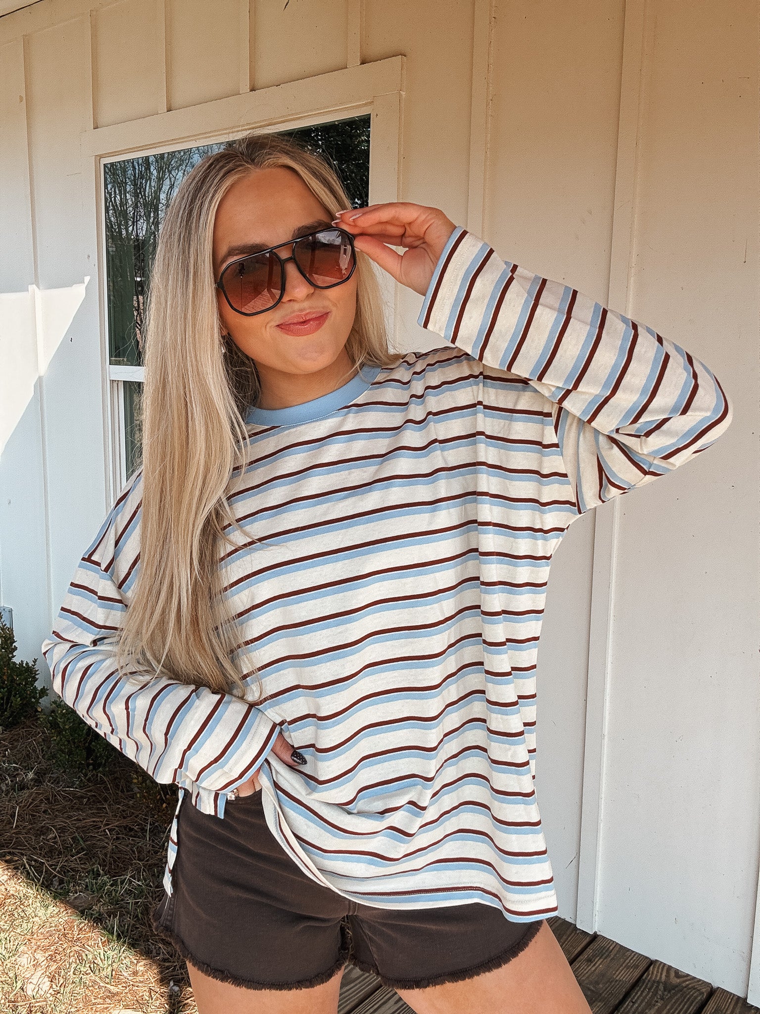 Salt & Sky Striped Tee