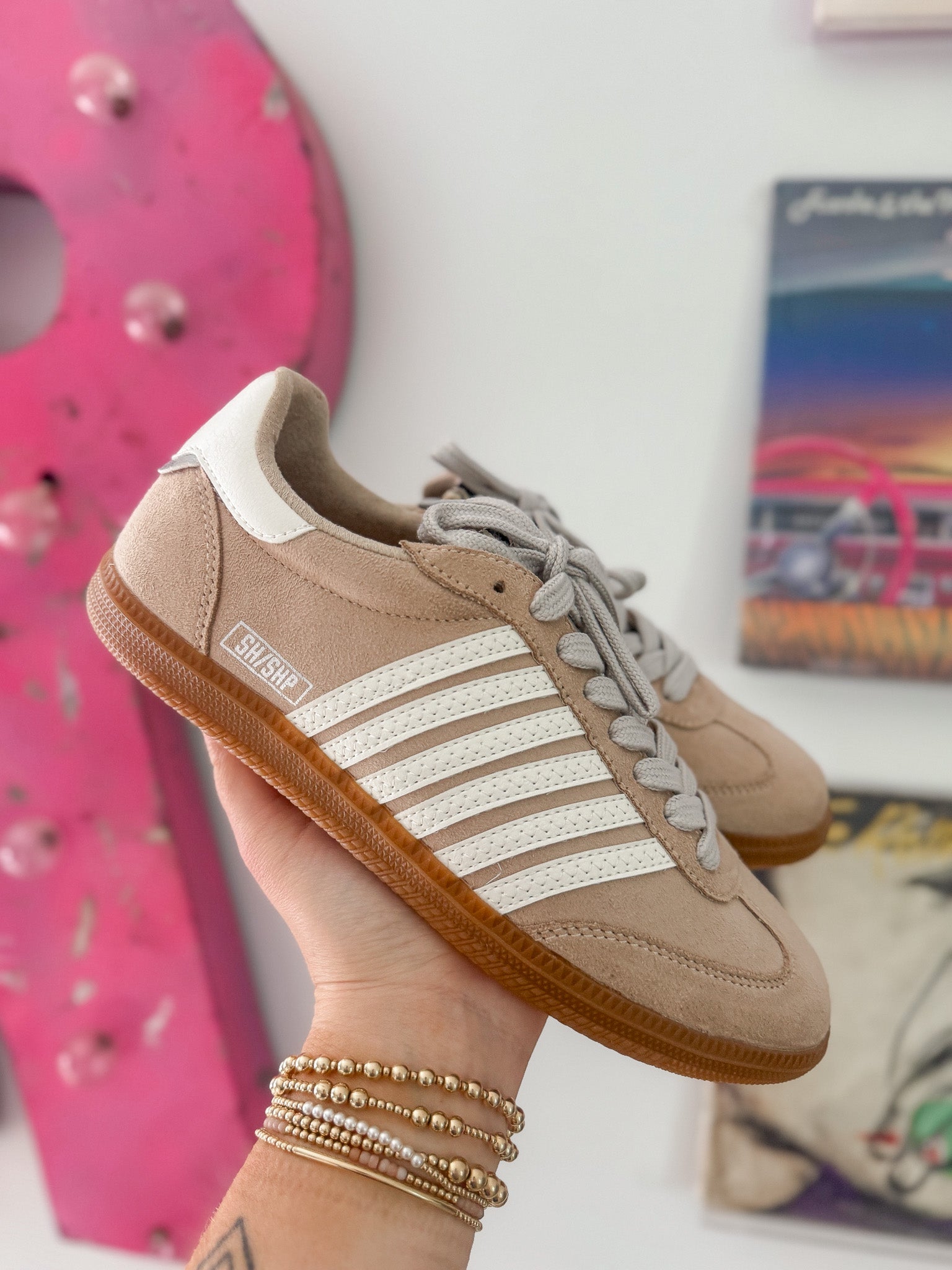 The Stevie Sneakers in Taupe