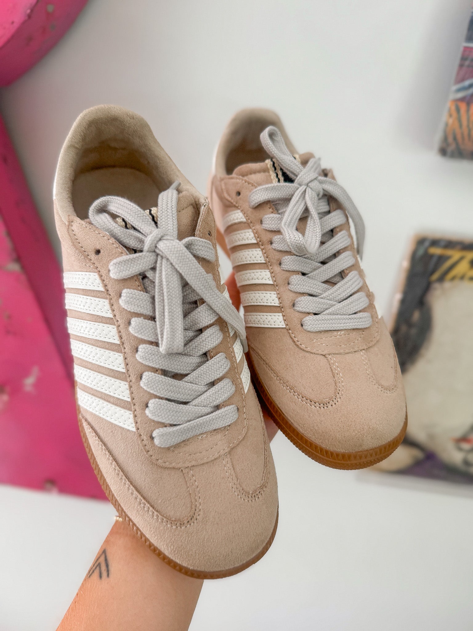 The Stevie Sneakers in Taupe