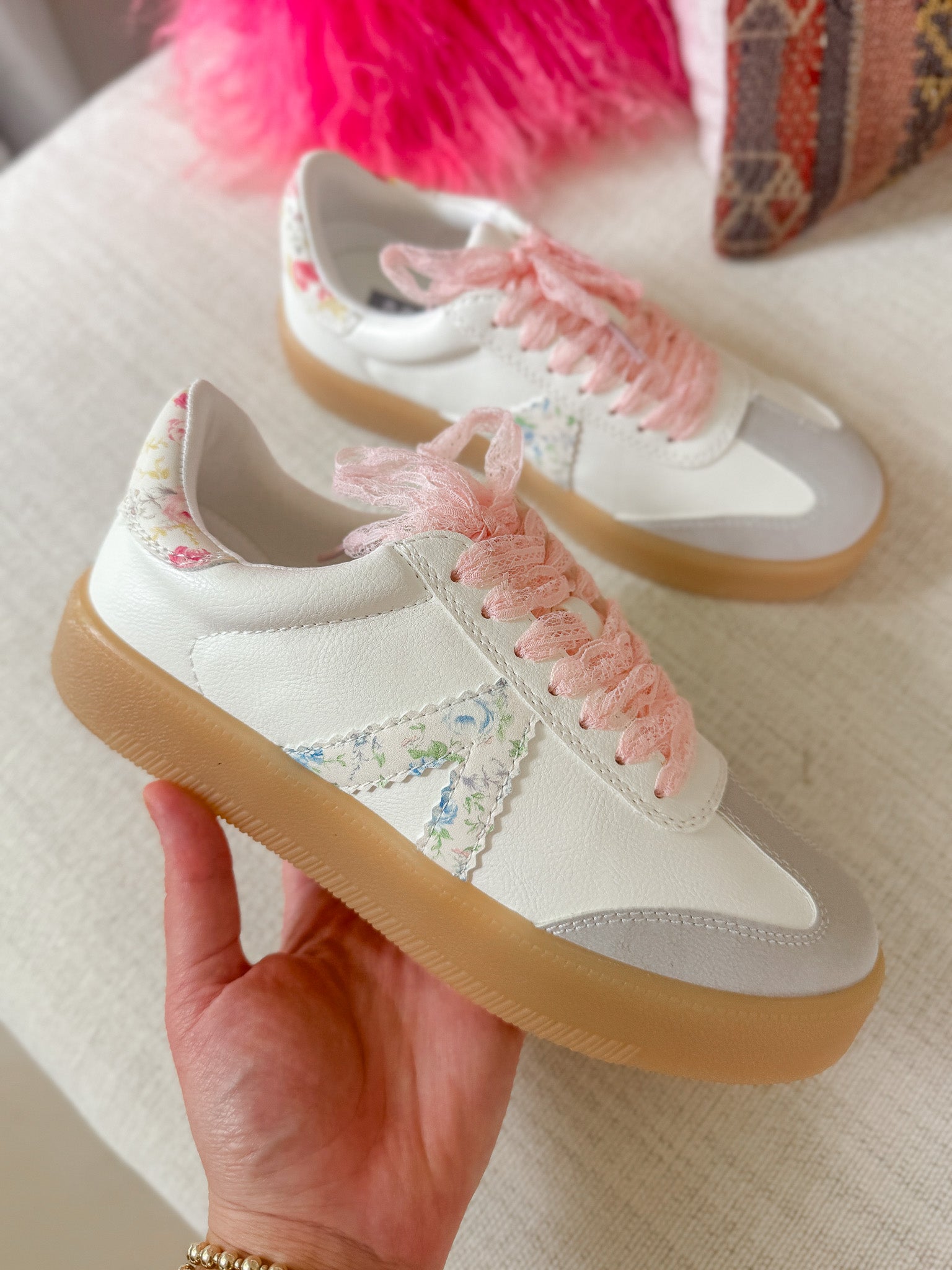 Floral Fields White Sneakers