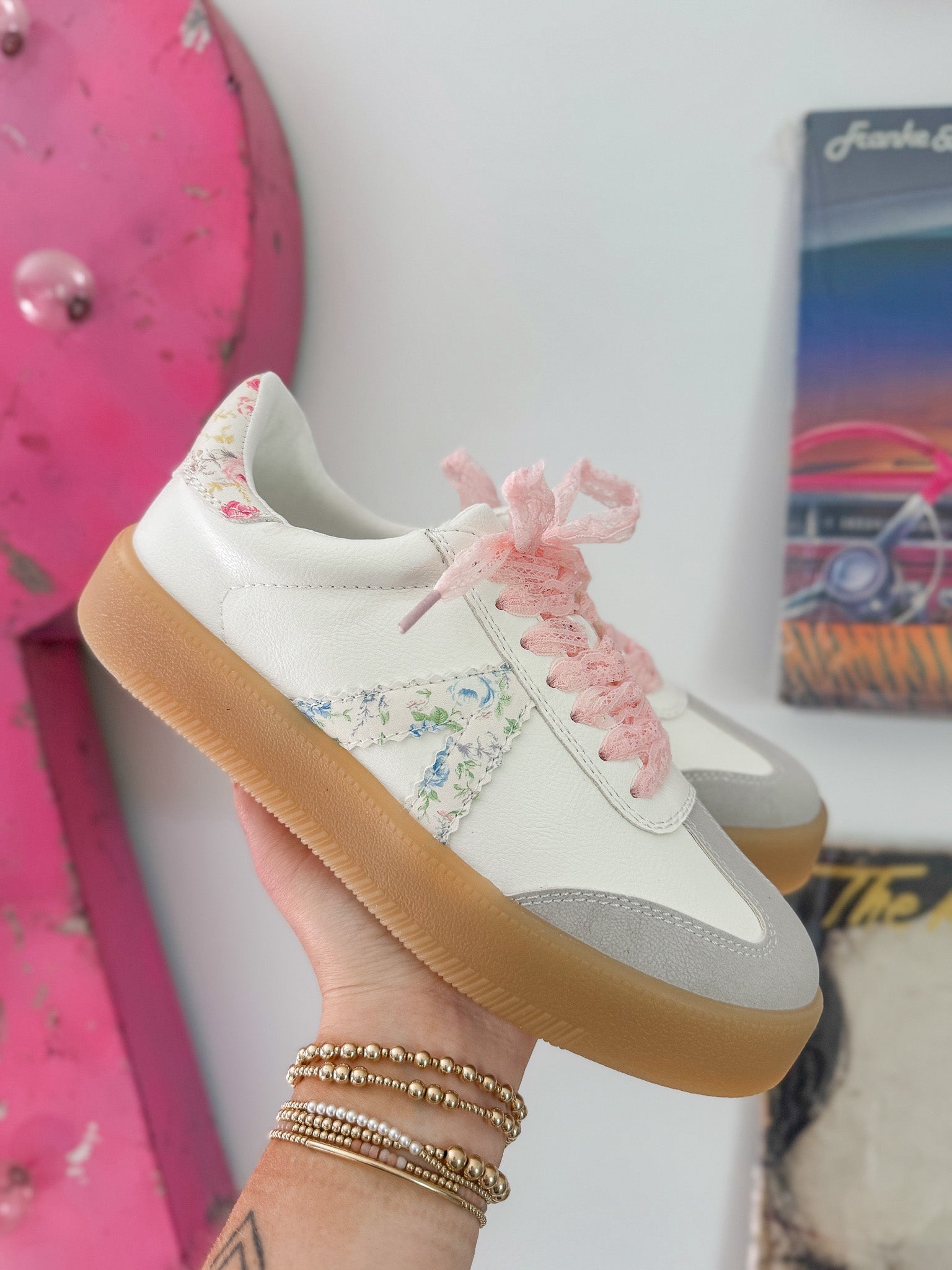 Floral Fields White Sneakers