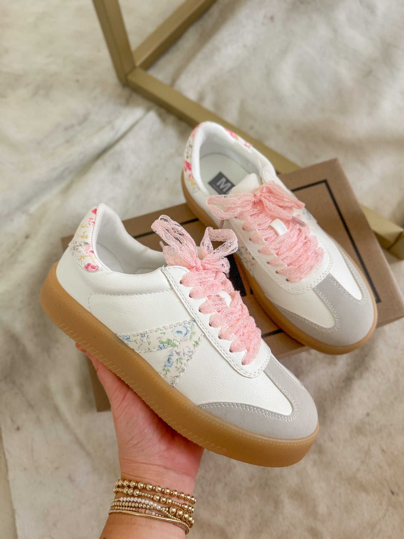 Floral Fields White Sneakers