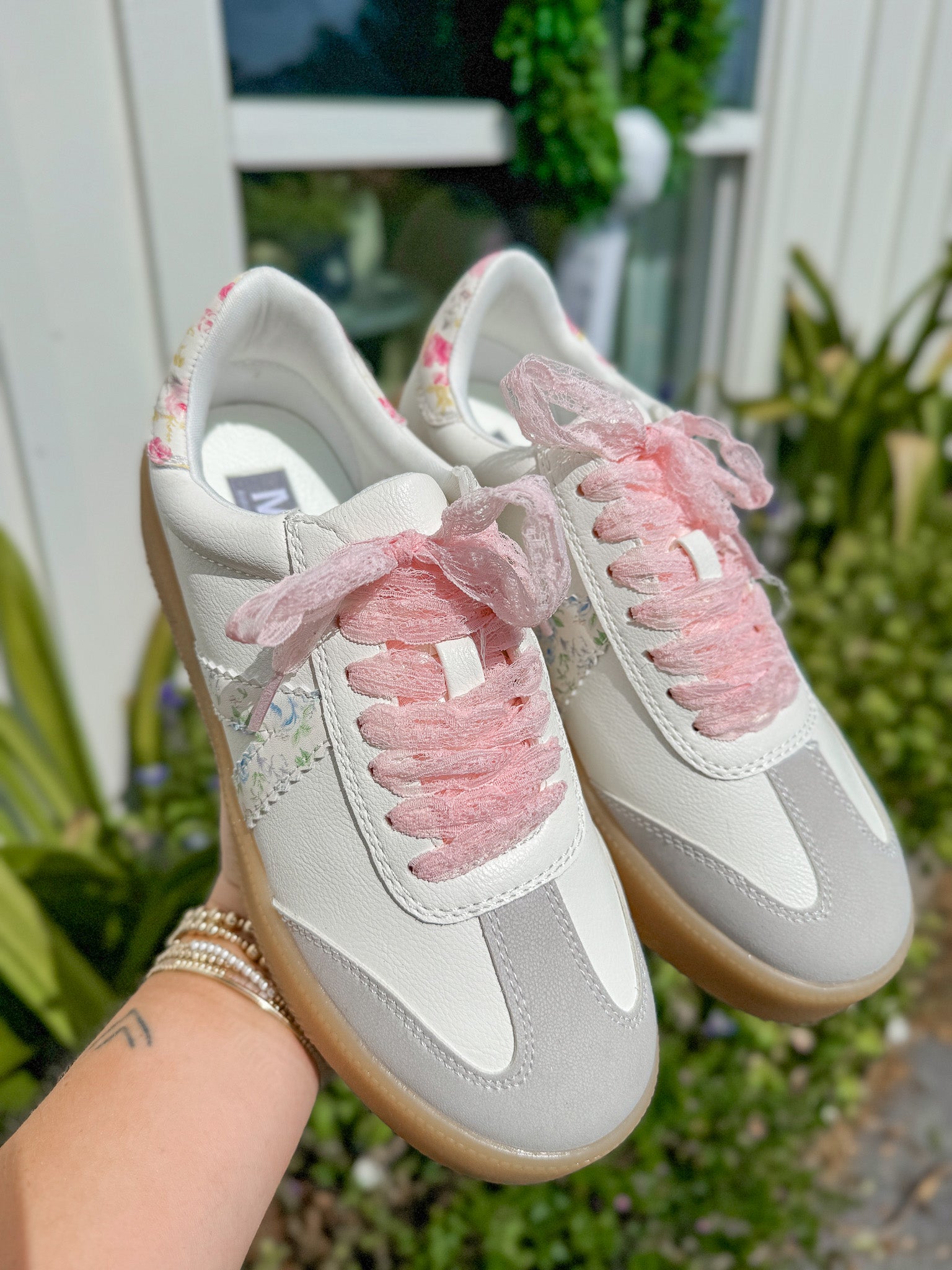 Floral Fields White Sneakers