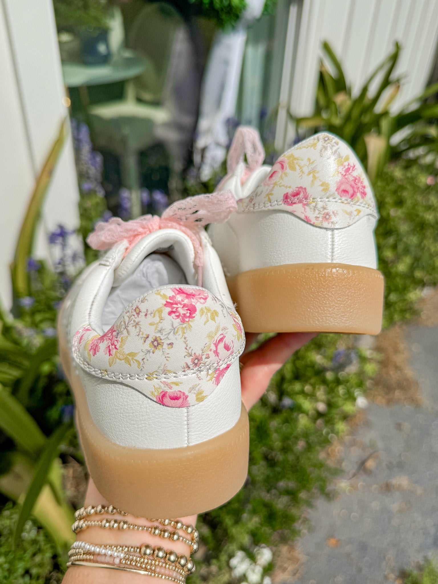 Floral Fields White Sneakers