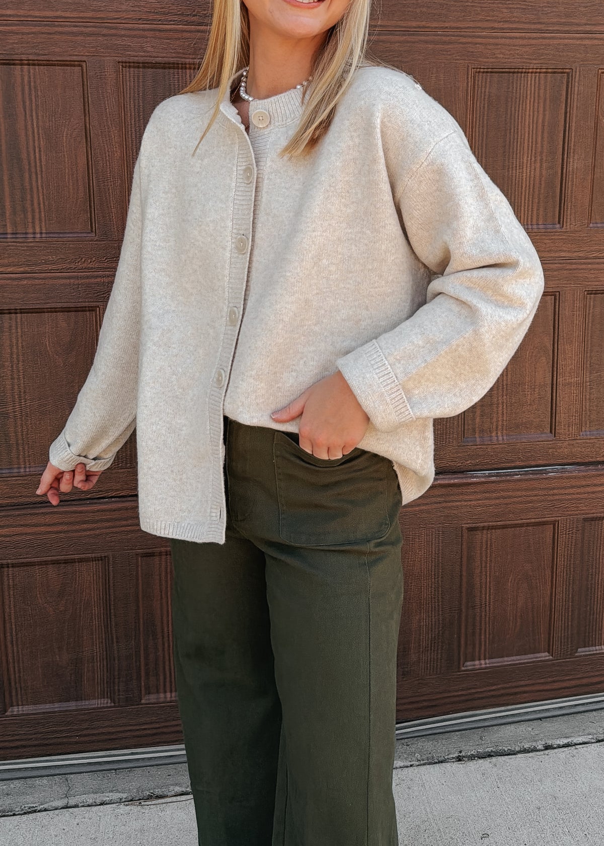 The Stevie Cardigan in Oatmeal