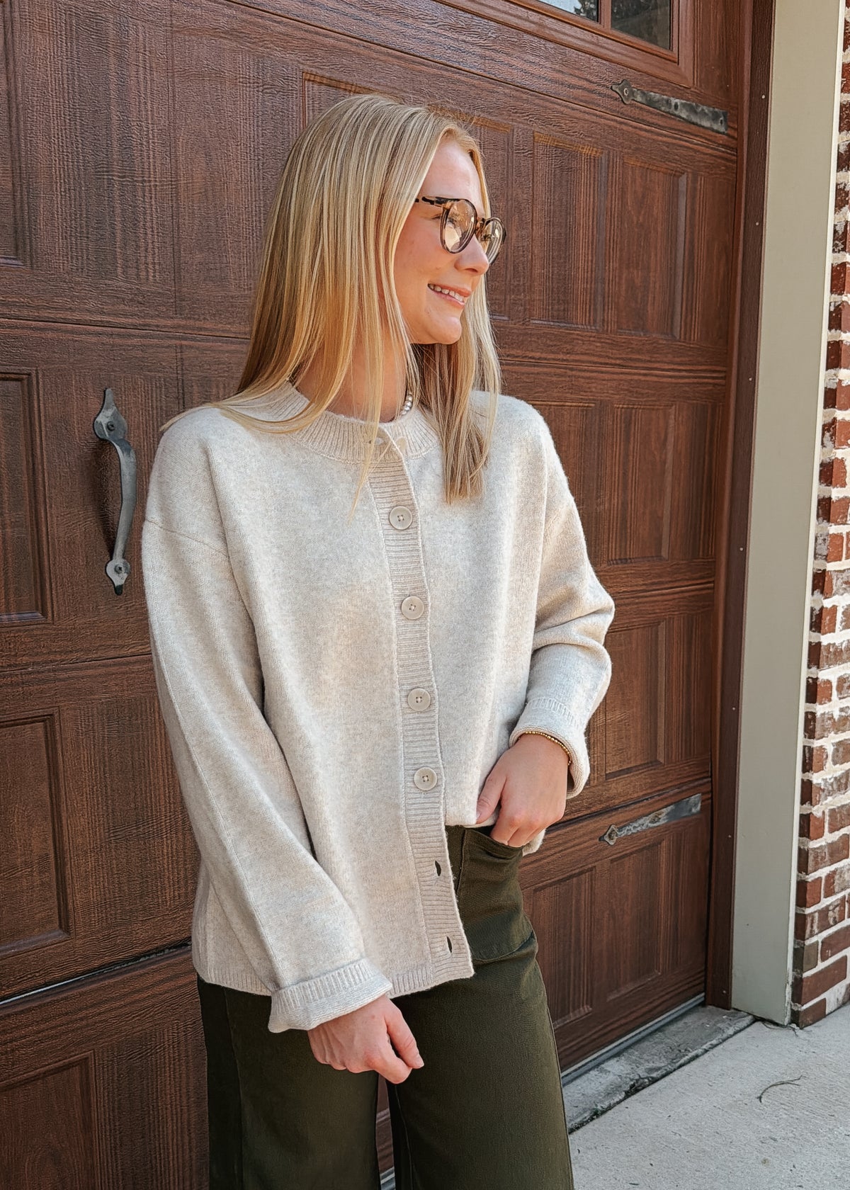 The Stevie Cardigan in Oatmeal