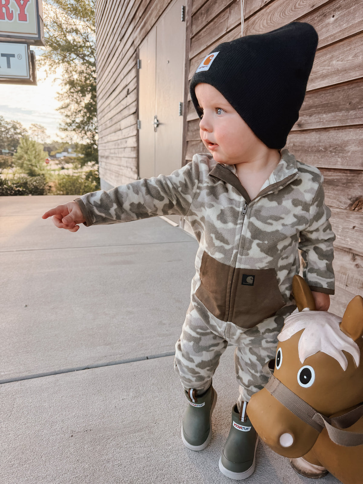 Carhartt | Toddler Zip-Front Fleece Camo Coveralls