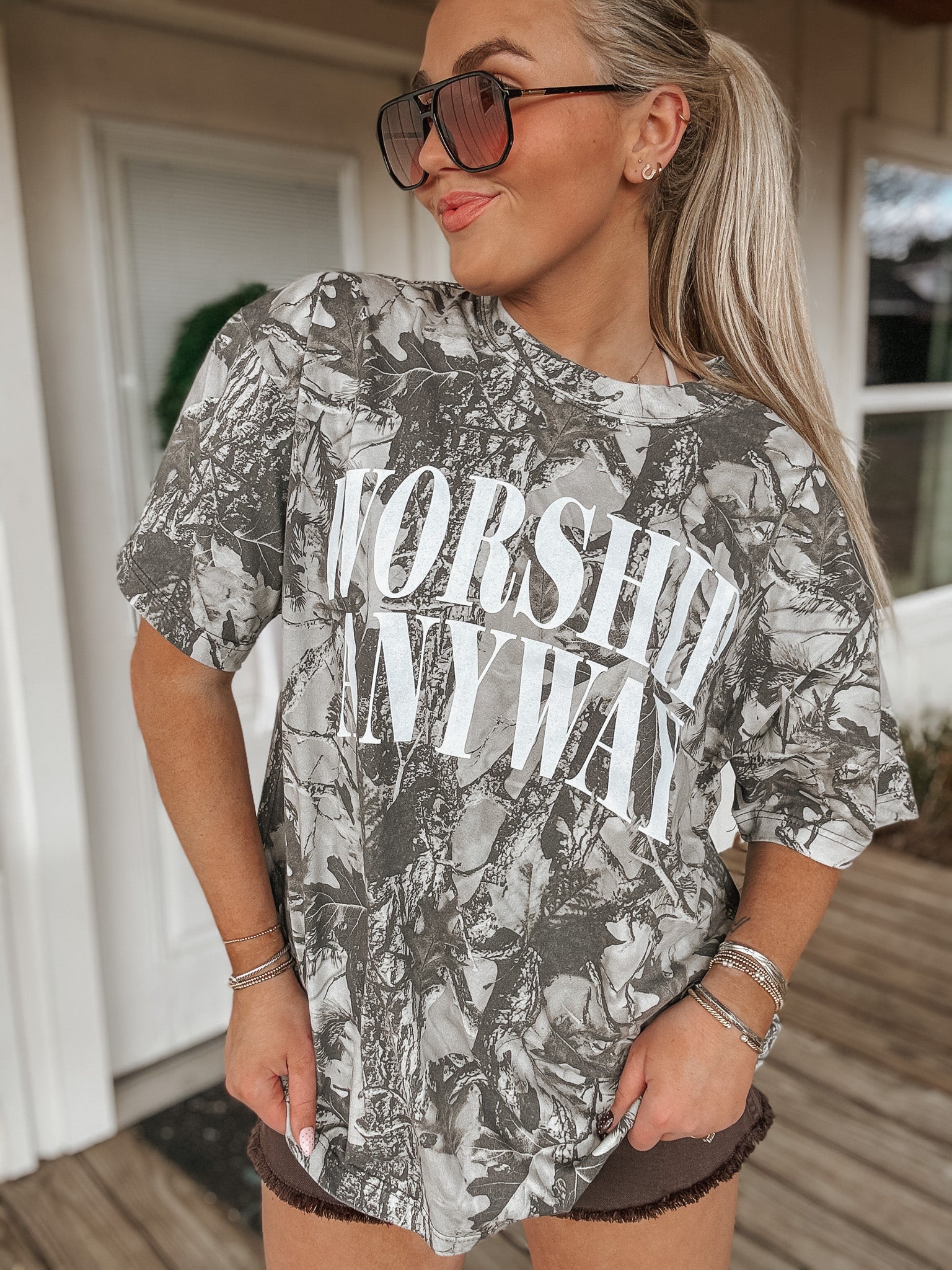 Worship Anyway Camo Tee