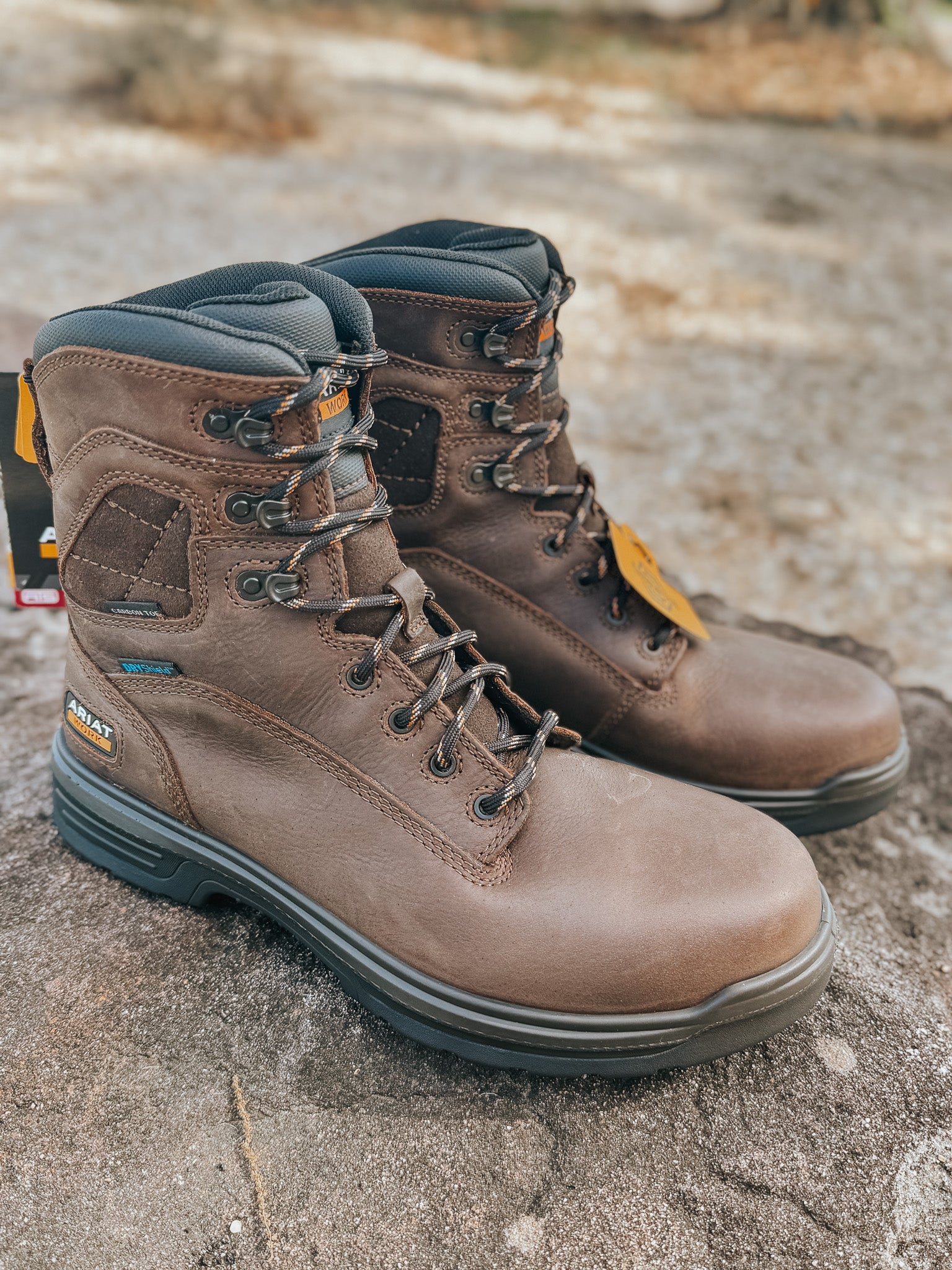 Men's Ariat Turbo 8" Waterproof Carbon Toe Work Boot