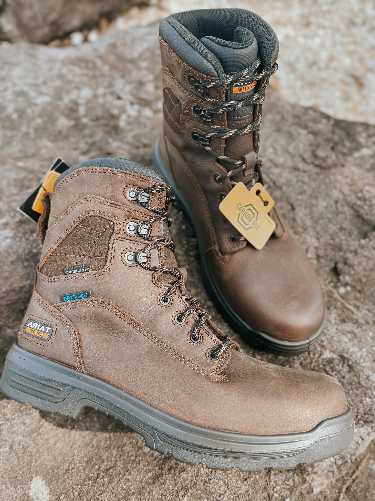 Men's Ariat Turbo 8" Waterproof Carbon Toe Work Boot