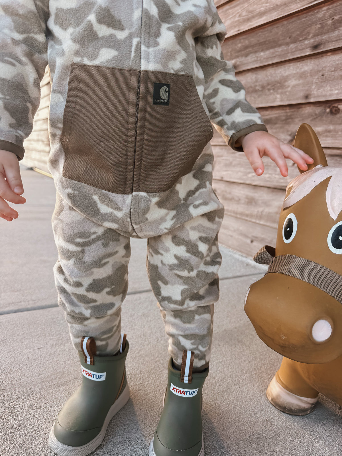 Carhartt | Toddler Zip-Front Fleece Camo Coveralls