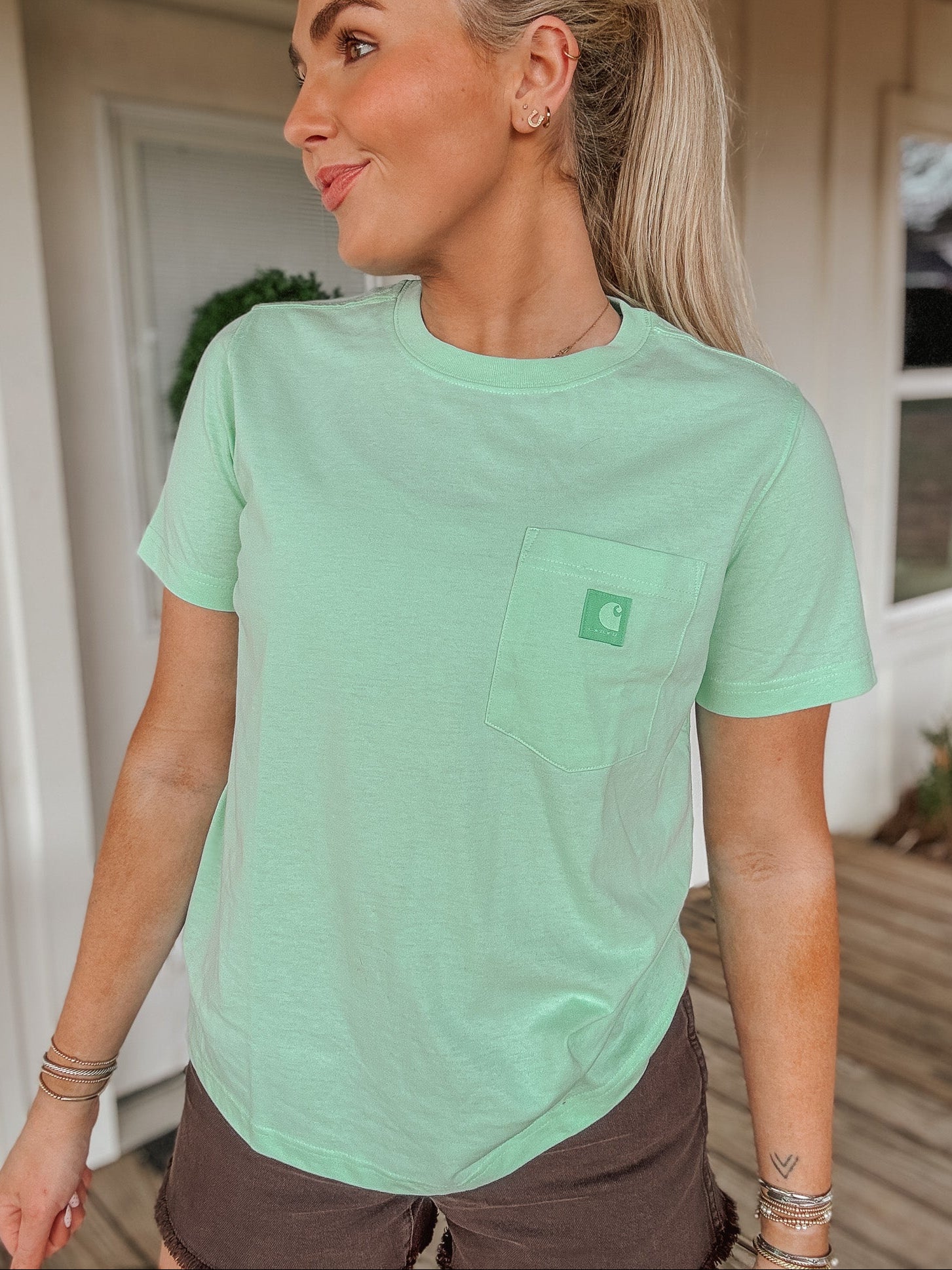 Carhartt Women's Relaxed Tee in Fresh Mint