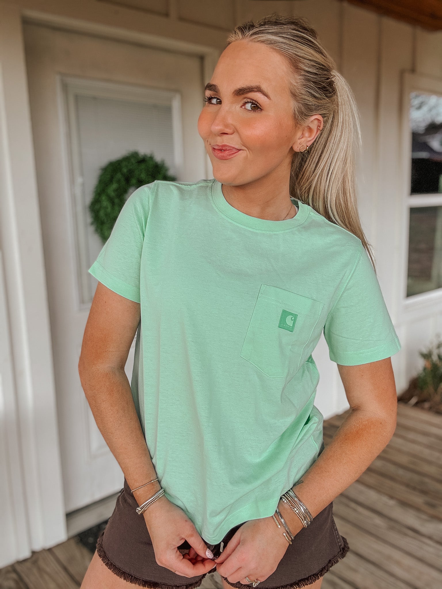 Carhartt Women's Relaxed Tee in Fresh Mint