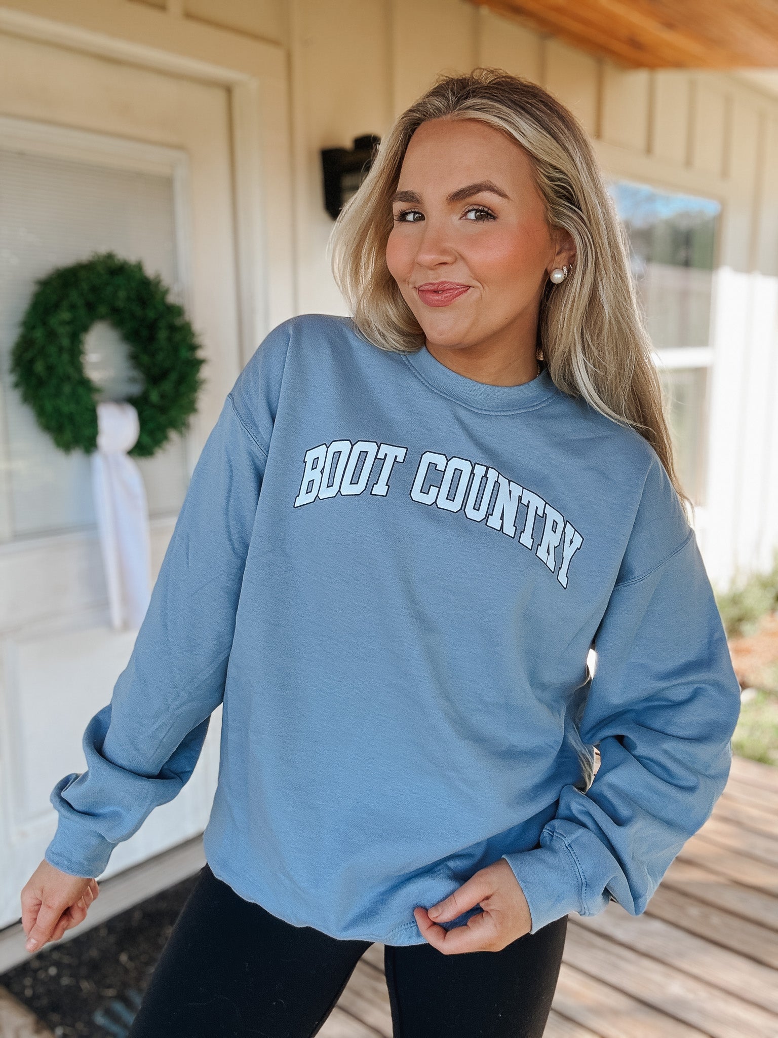 Boot Country Stone Blue Sweatshirt