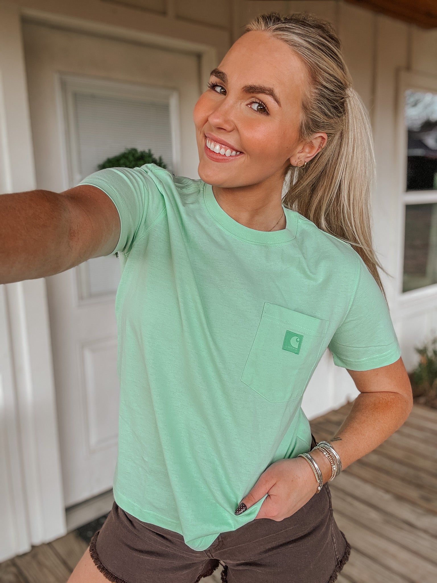 Carhartt Women's Relaxed Tee in Fresh Mint