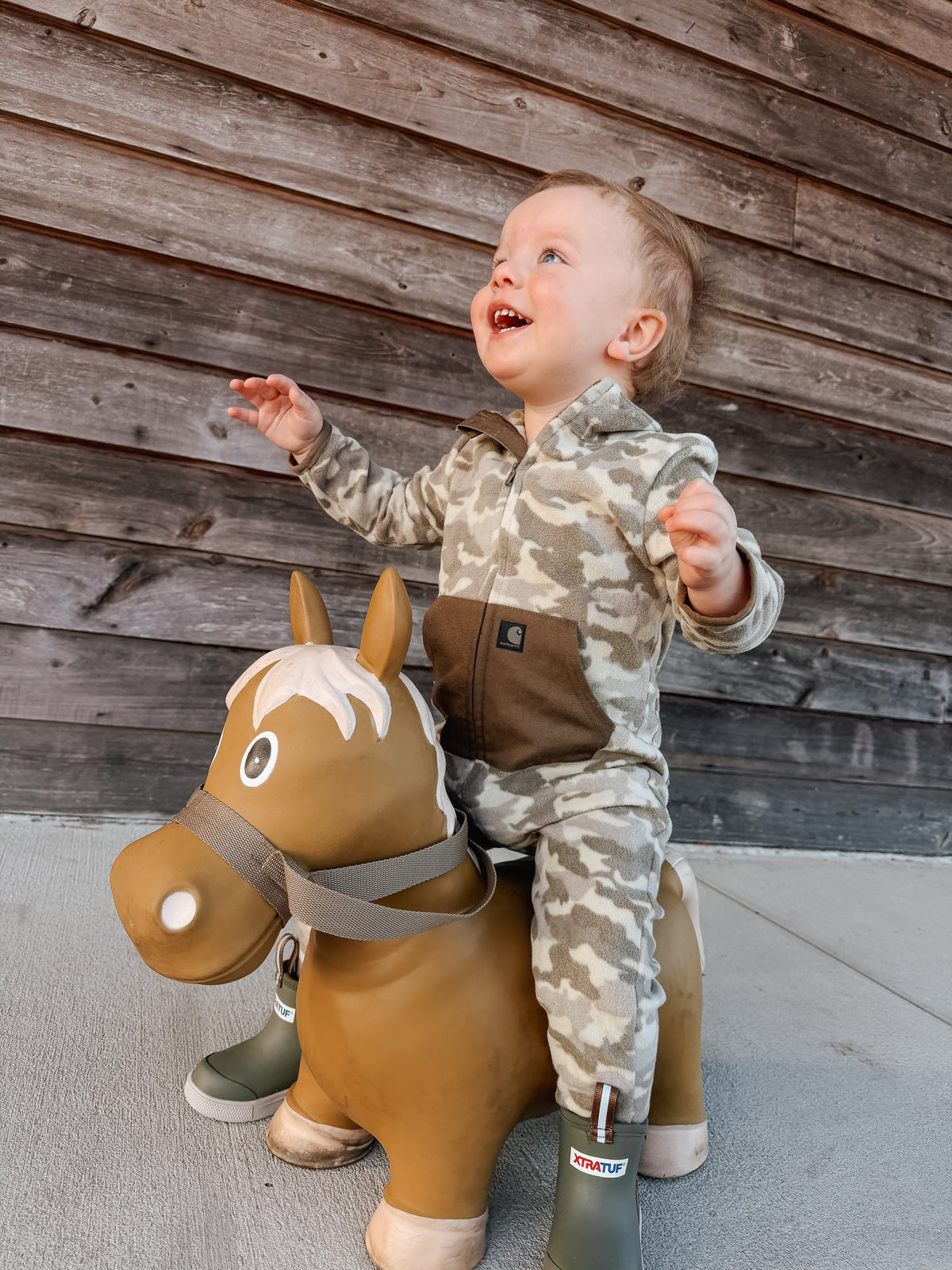 Carhartt | Toddler Zip-Front Fleece Camo Coveralls