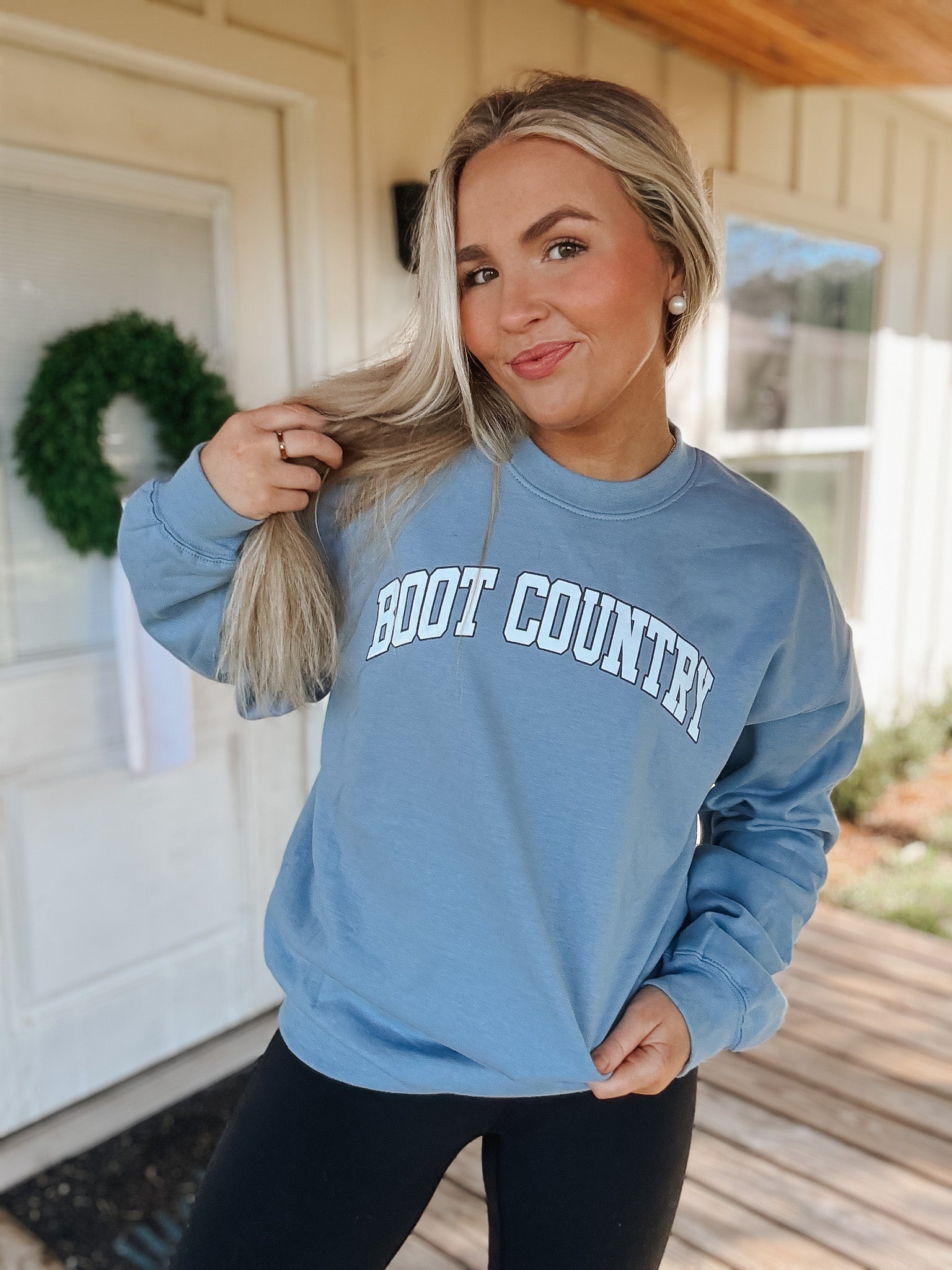 Boot Country Stone Blue Sweatshirt