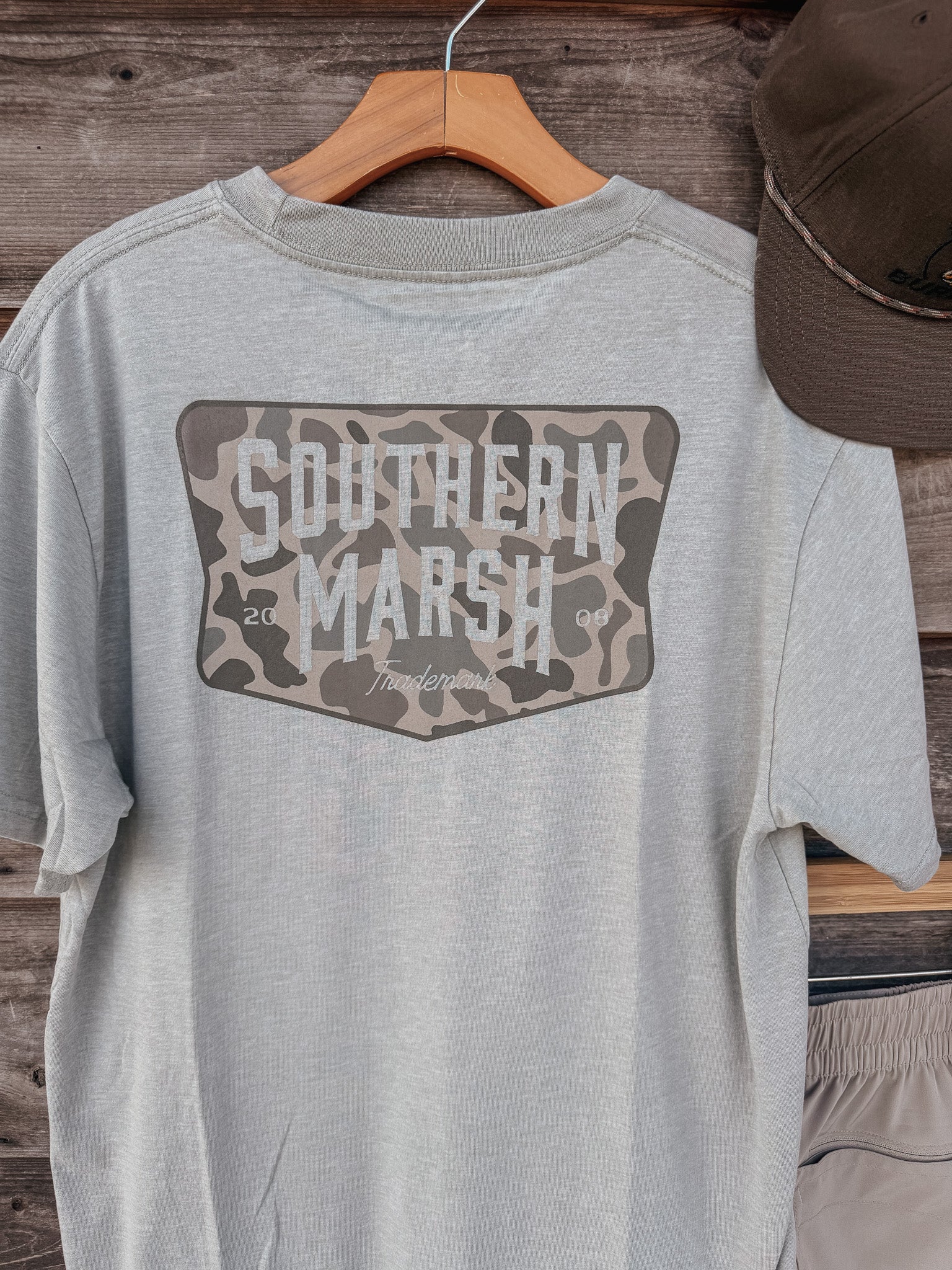 Southern Marsh Camo Shield Seawash T-Shirt