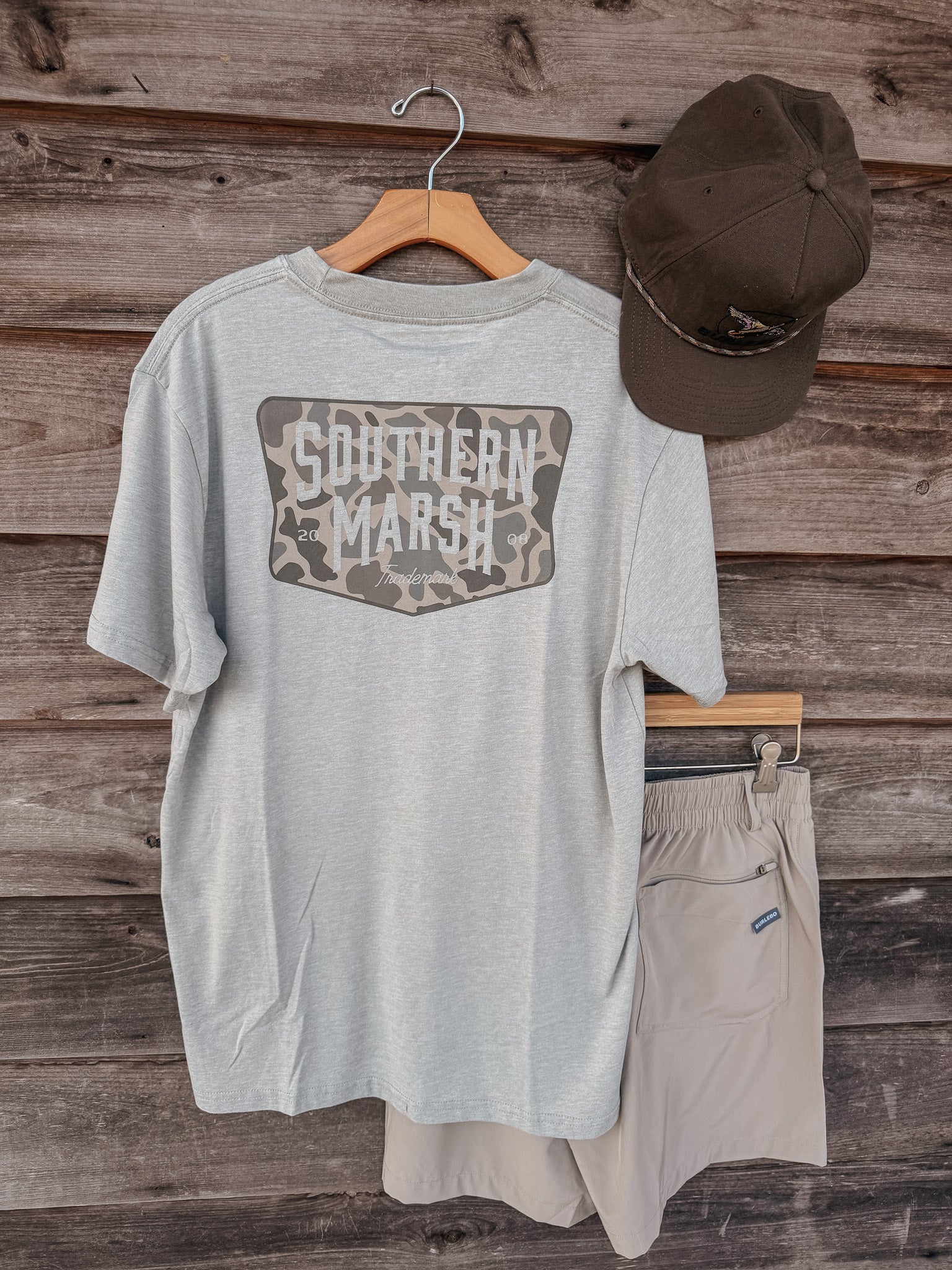Southern Marsh Camo Shield Seawash T-Shirt
