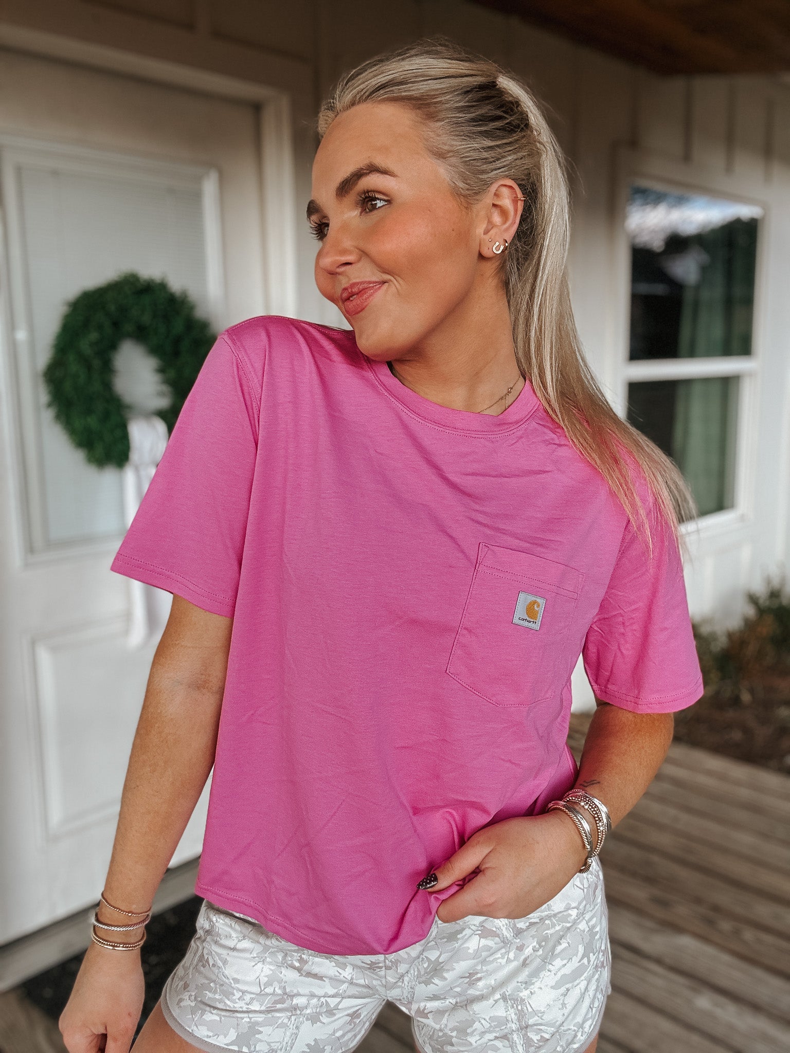 Carhartt Women's Tee in Fuchsia