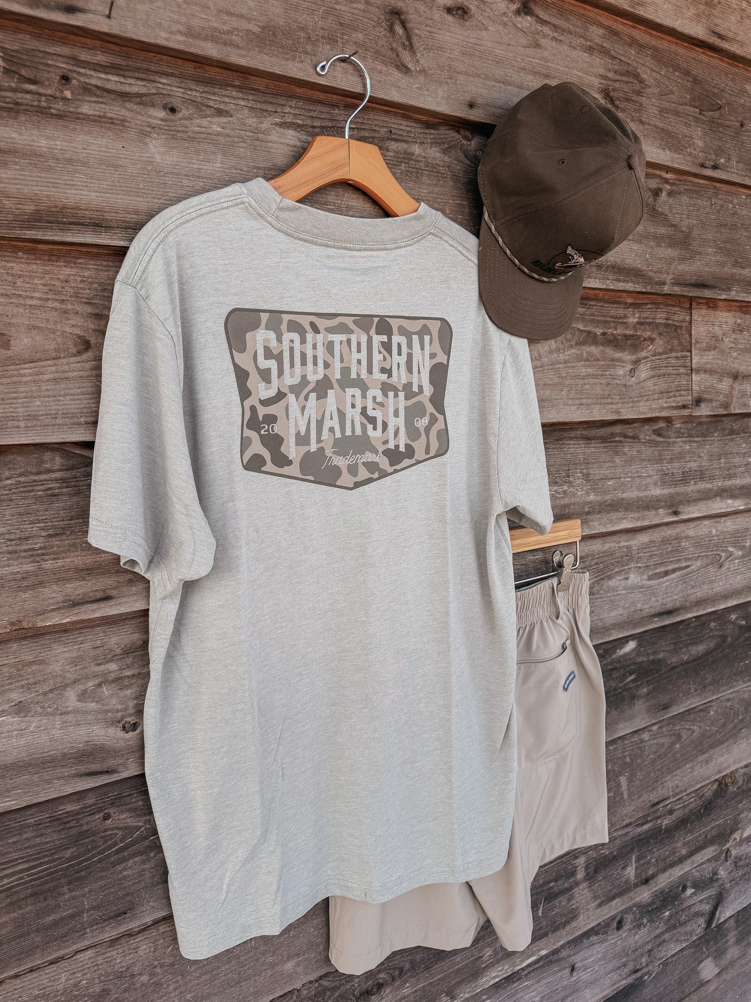 Southern Marsh Camo Shield Seawash T-Shirt