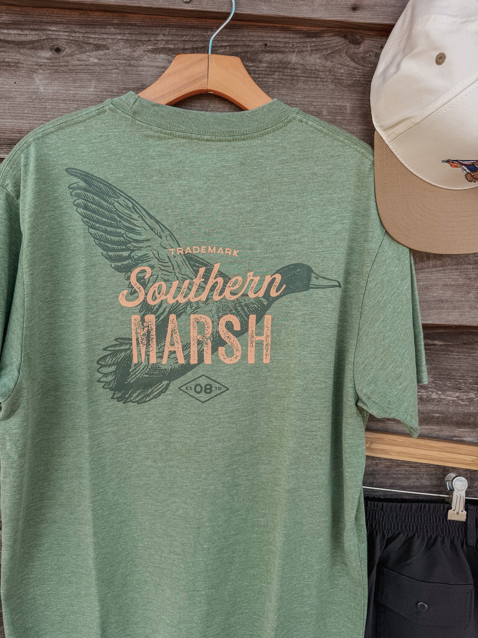 Southern Marsh Duck Etching Seawash T-Shirt
