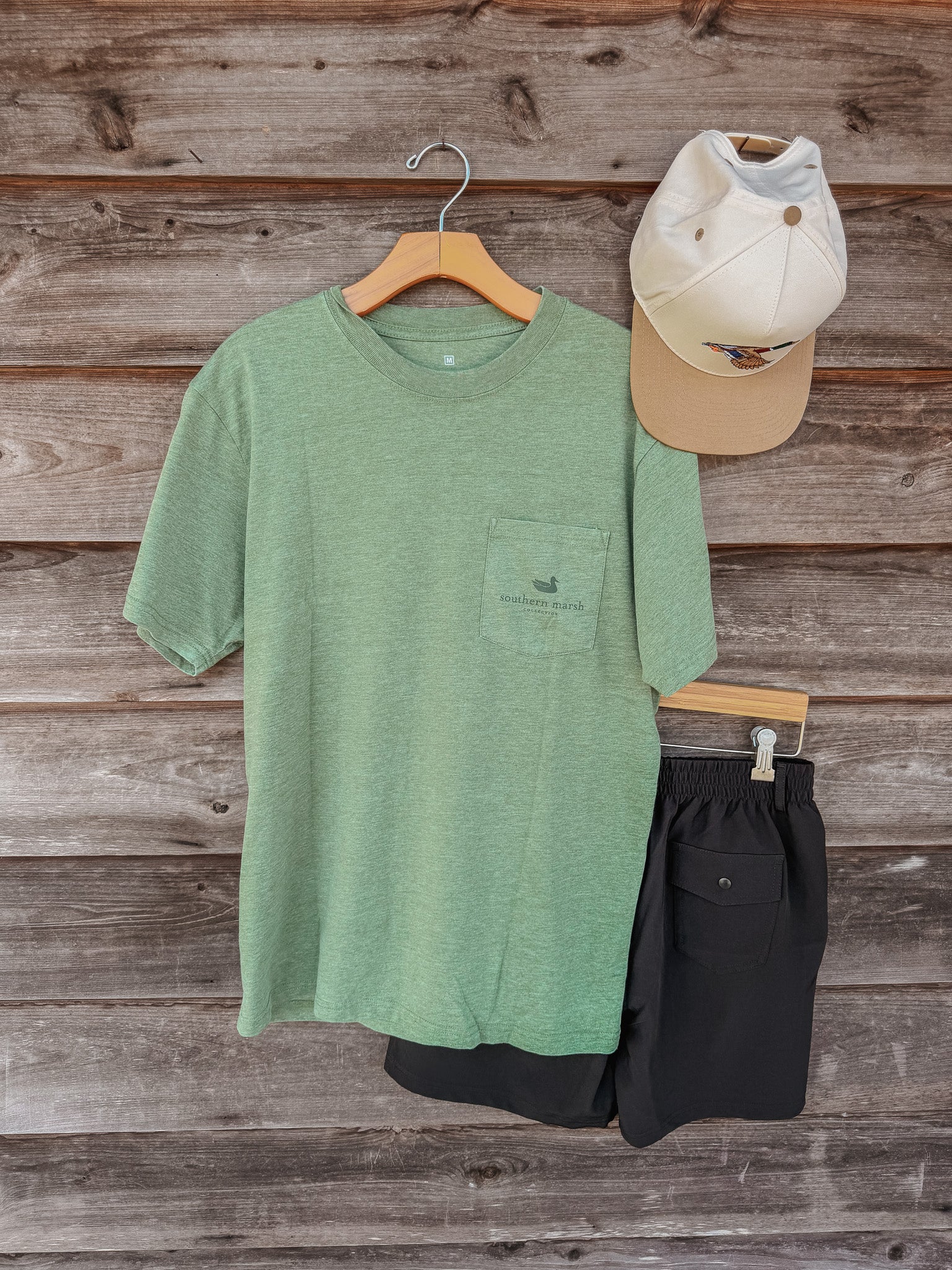 Southern Marsh Duck Etching Seawash T-Shirt