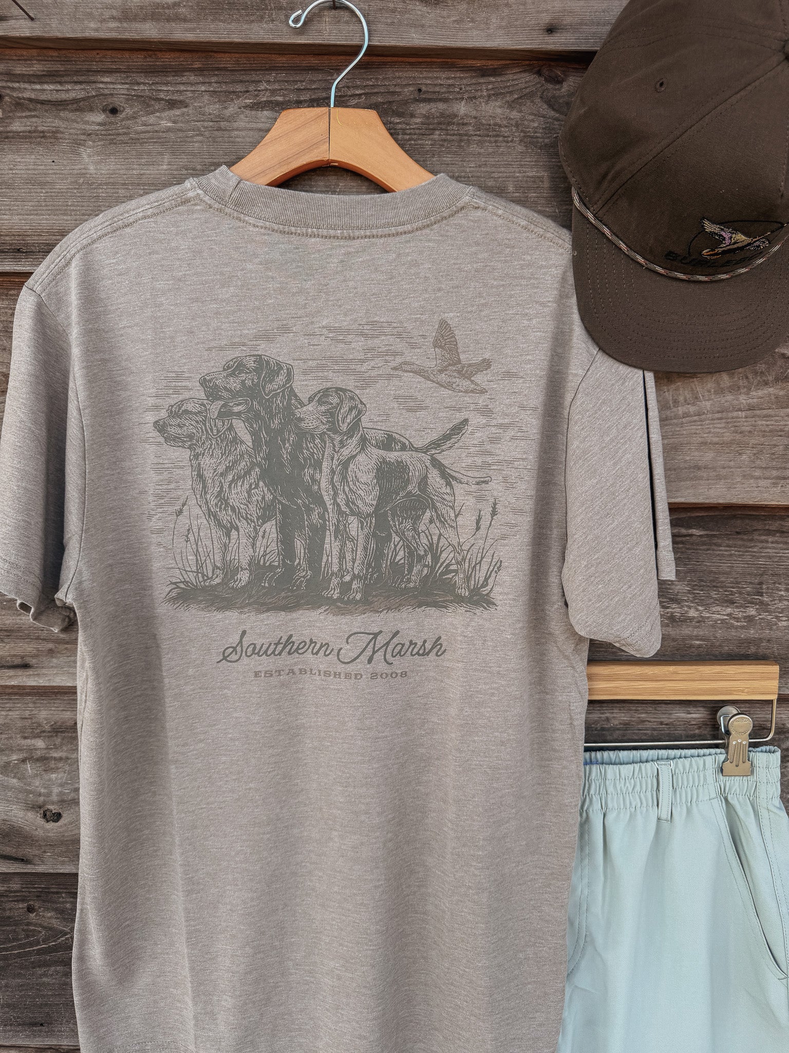 Southern Marsh At The Ready Seawash T-Shirt in Burnt Taupe