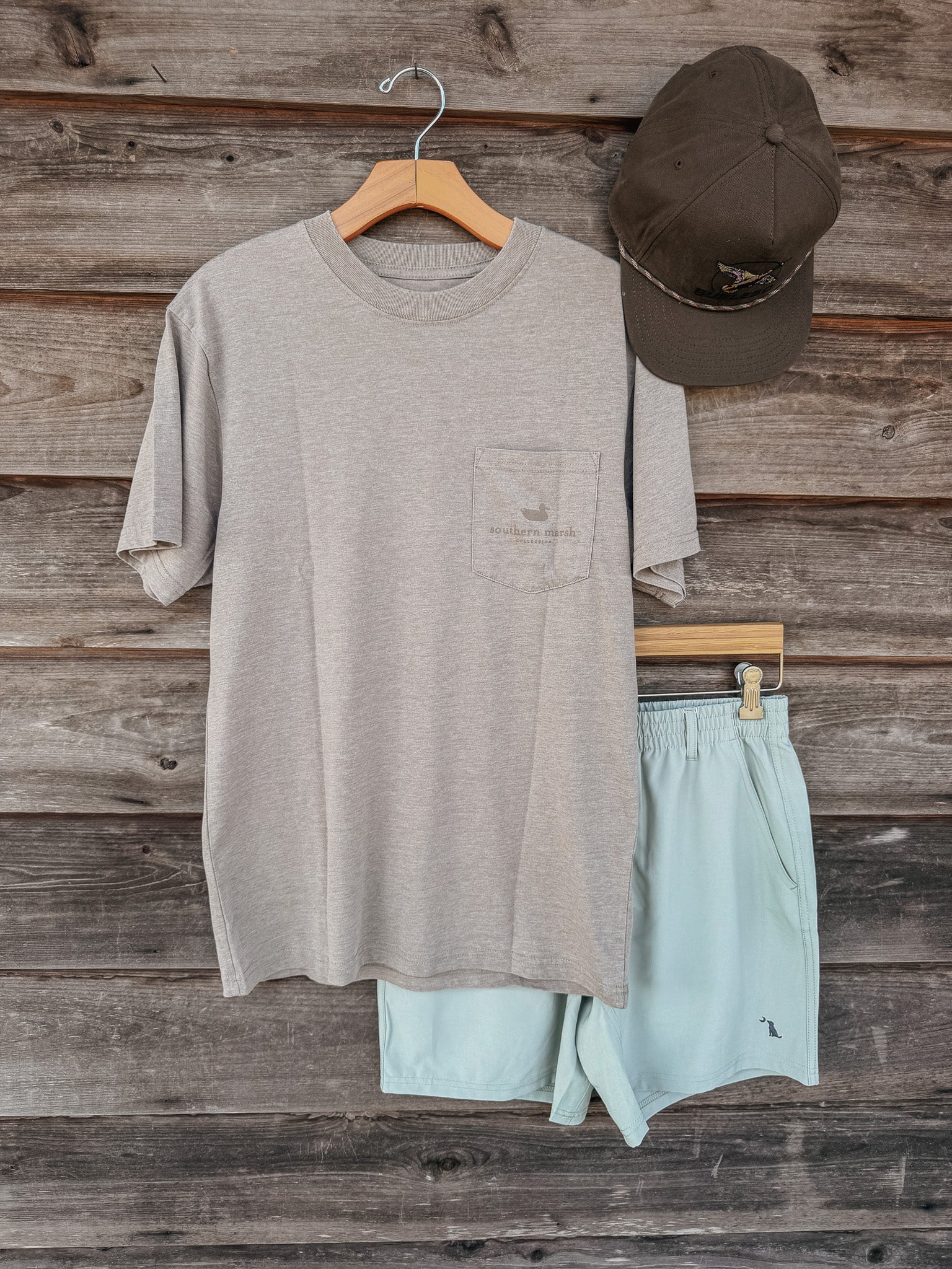 Southern Marsh At The Ready Seawash T-Shirt in Burnt Taupe