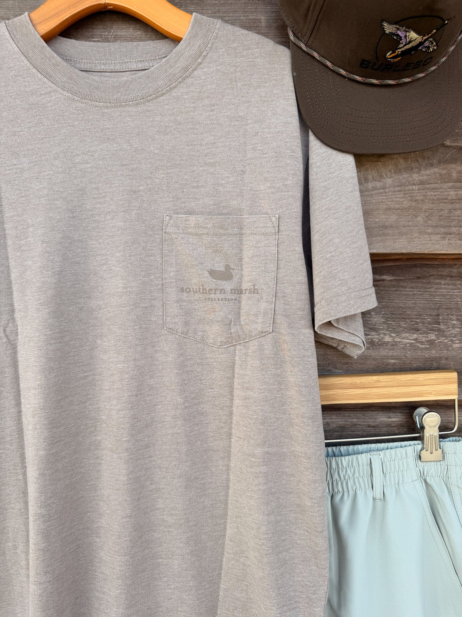 Southern Marsh At The Ready Seawash T-Shirt in Burnt Taupe