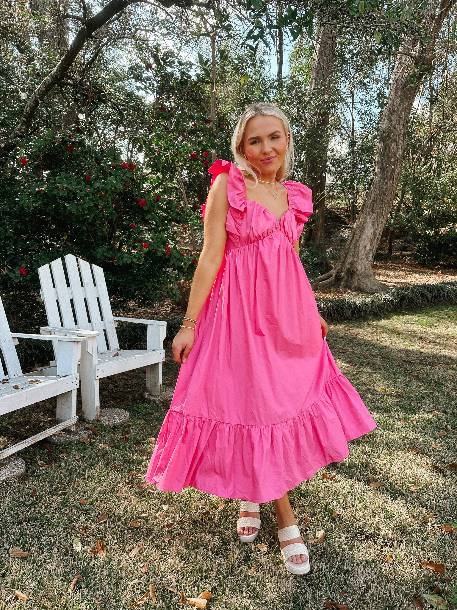 Sunshine & Shorelines Pink Maxi Dress