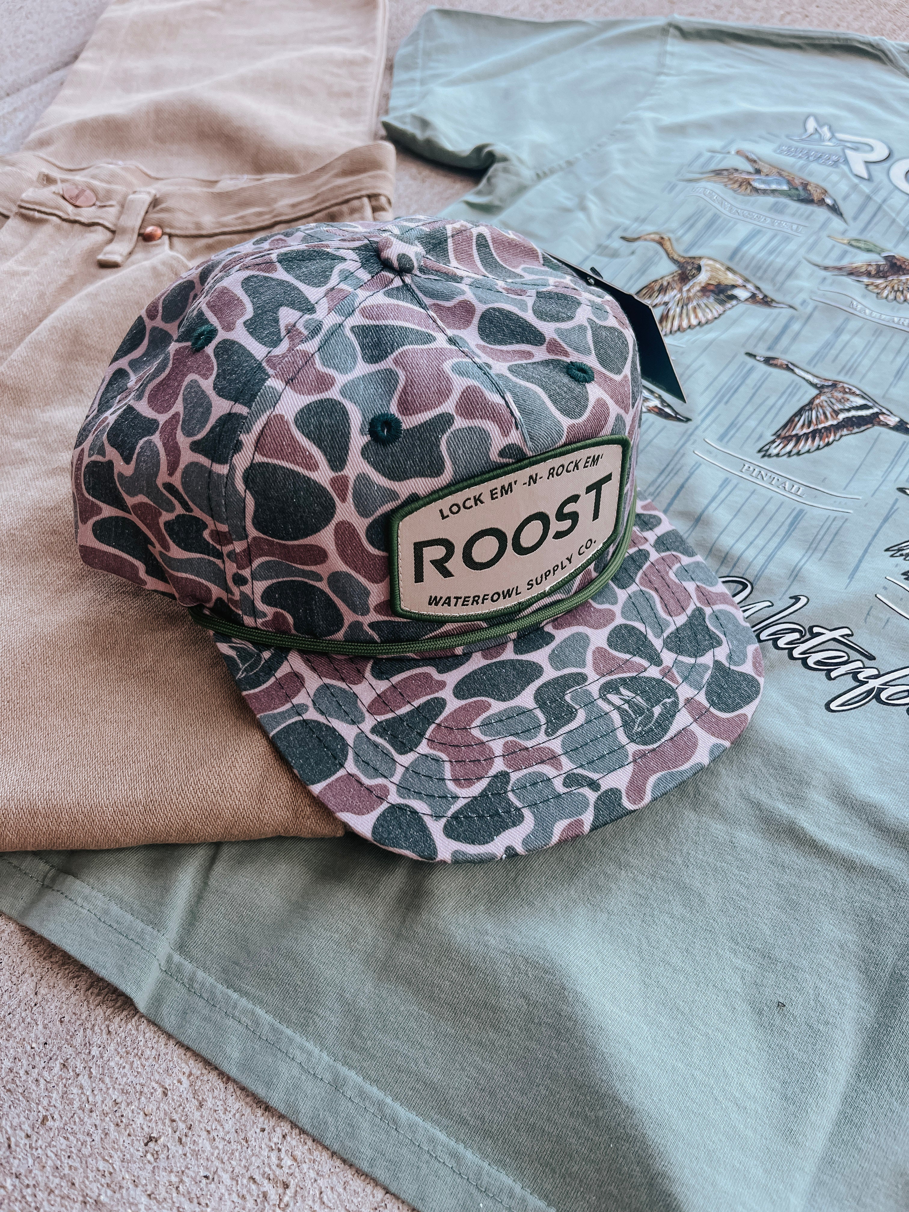 Gorra Roost Old School con parche de camuflaje